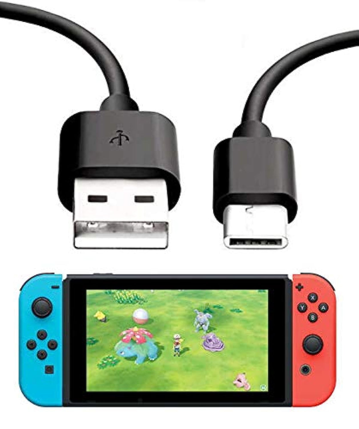 Switch 10Ft Extra Long Usb C Battery Power Charging Cable Cord Wire For Home & Car Compatible With Nintendo Switch & Lite (Black