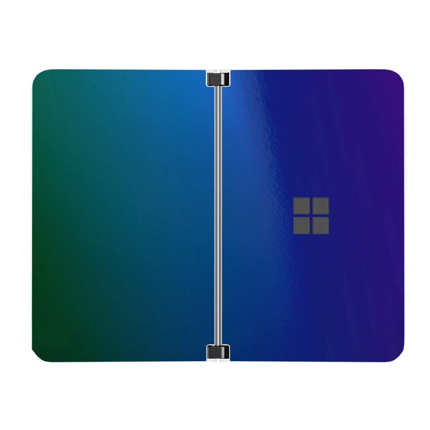 Sopiguard Sticker For Surface Duo Phone Edge To Edge Precision Vinyl Skin Wrap (Gloss Lightning Ridge Green/Purple)