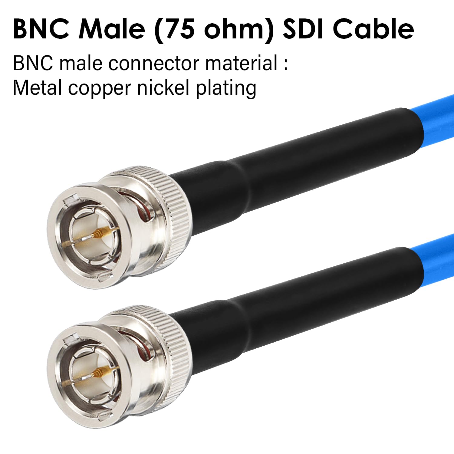 Xrds  Rf 2Ft Sdi Cable Bnc Cable, 3G/6G Sdi Cable Bnc Digital Video Cable 75 Ohm Rg59 Bnc Male Cable For 3G/6G Hd Sdi Camera Mon