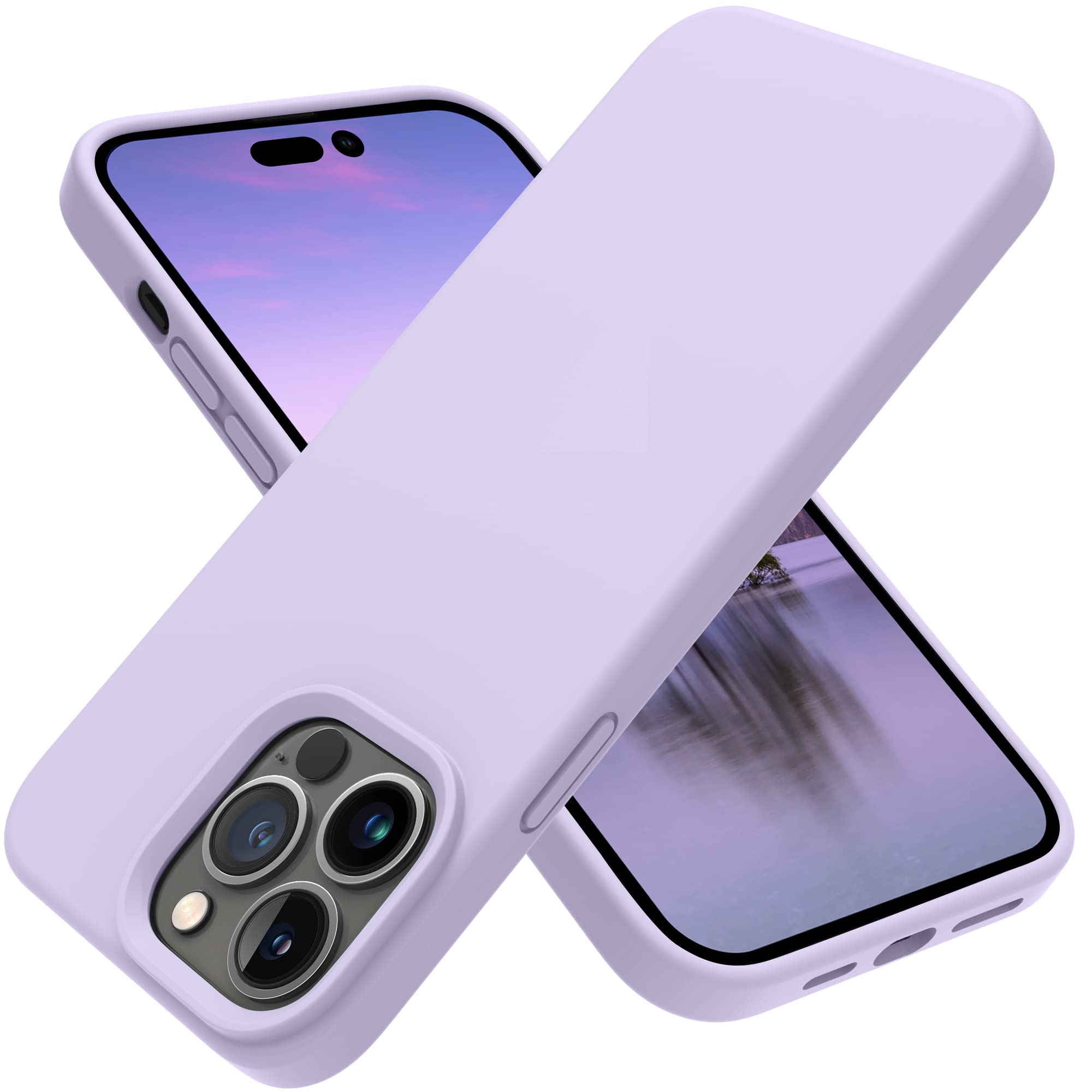 Otofly Designed For Iphone 14 Pro Max Case, Silicone Shockproof Slim Thin Phone Case For Iphone 14 Pro Max 6.7 Inch (Cloud Mauve