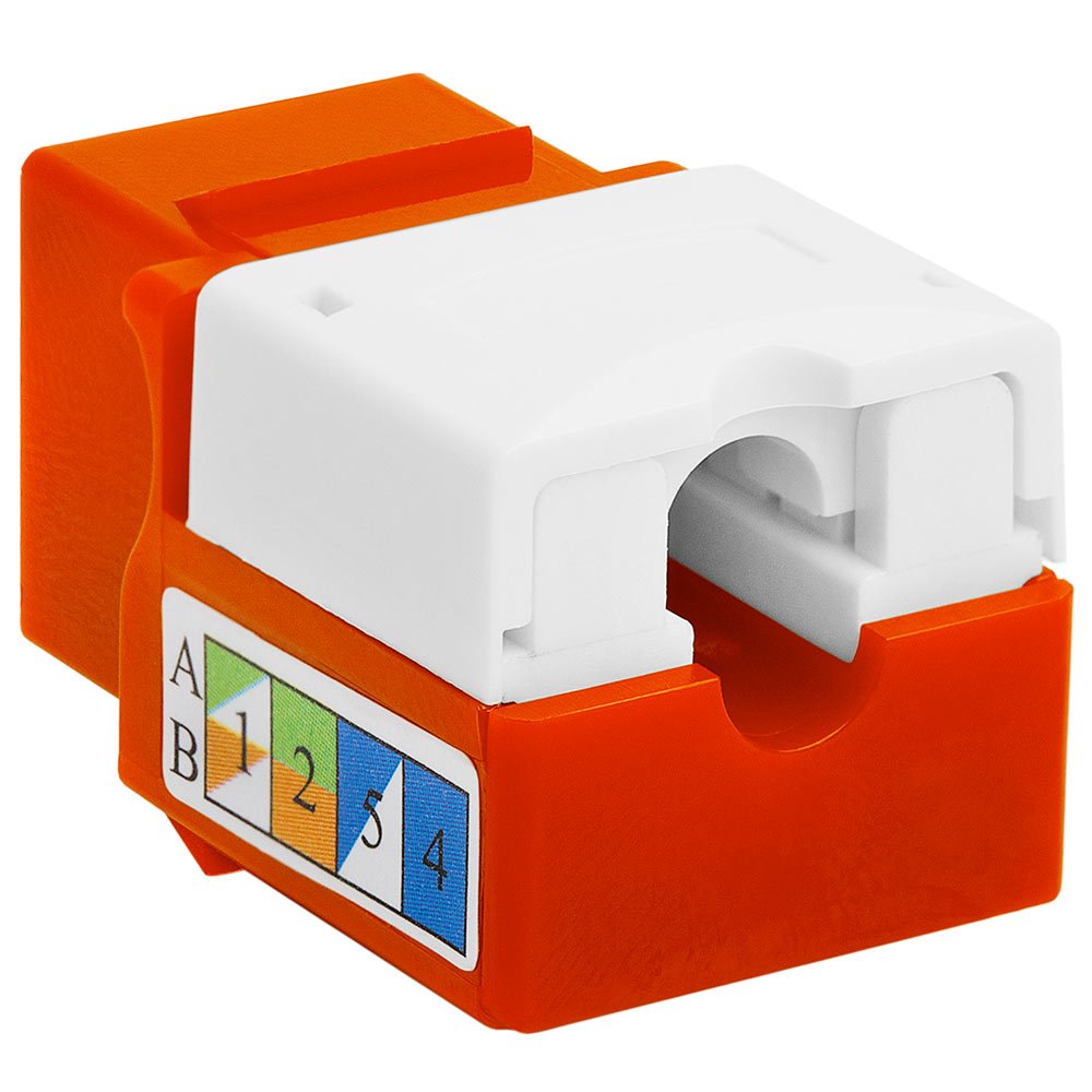 Cmple   Cat6 Punch Down Keystone Insert Jack Adapter Rj45 Cat6 Punch Down Network Female Keystone Connector For Modems Desktops