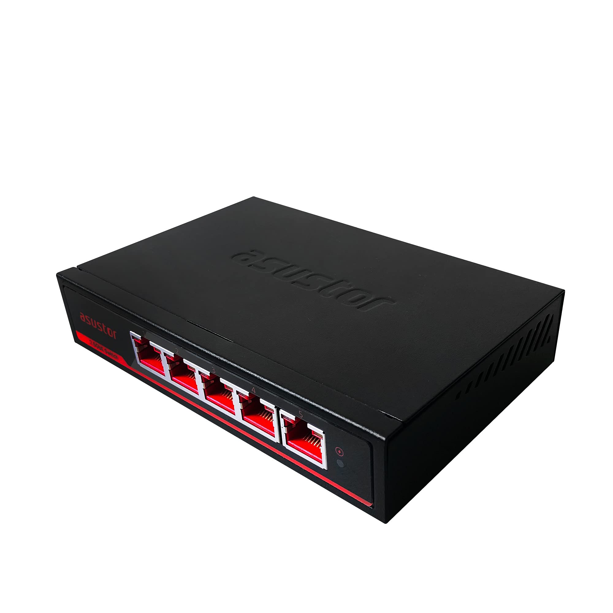 Asustor Asw205T 5 Port 2.5G Unmanaged Ethernet Network Switch, Plug And Play, Wall Mount