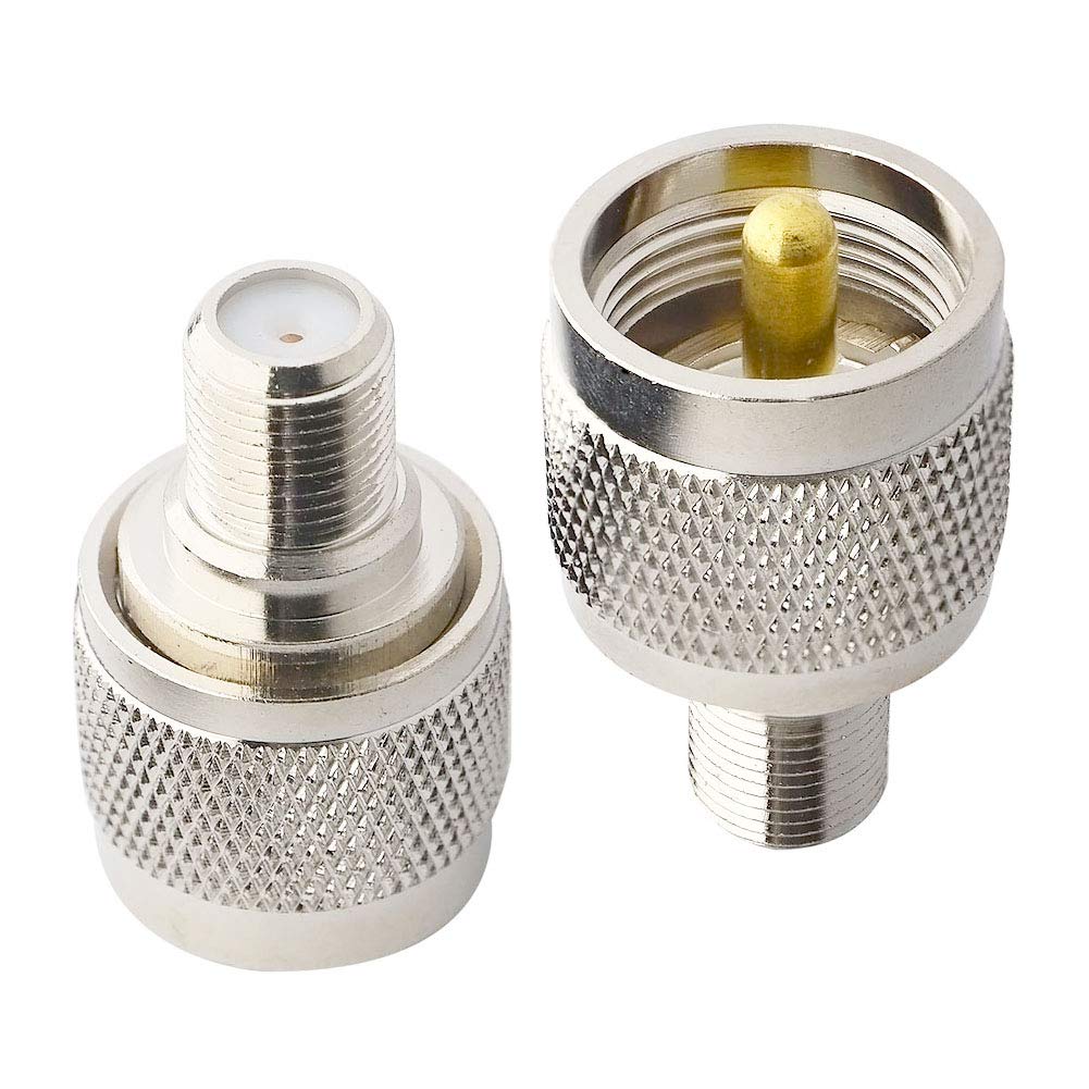 Boobrie Pl259 Adapter Uhf To F Type Antenna Adapter F Female To Uhf Male Coaxial Connector Rf Coax Adapter For Tv Antenna Wirele