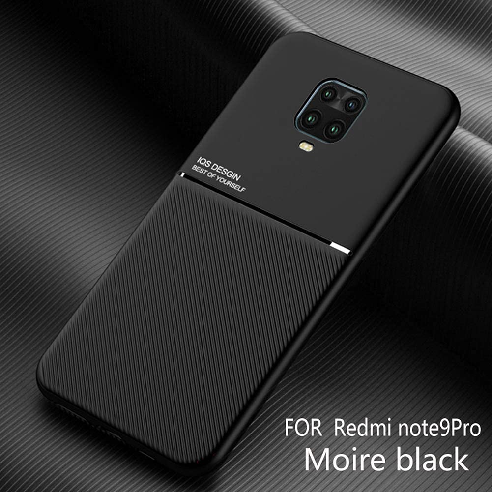 Kepuch Mowen Case Cover Bumper Built In Metal Plate For Poco M2 Pro, Xiaomi Redmi Note 9S/Note 9 Pro/Note 9 Pro Max   Black
