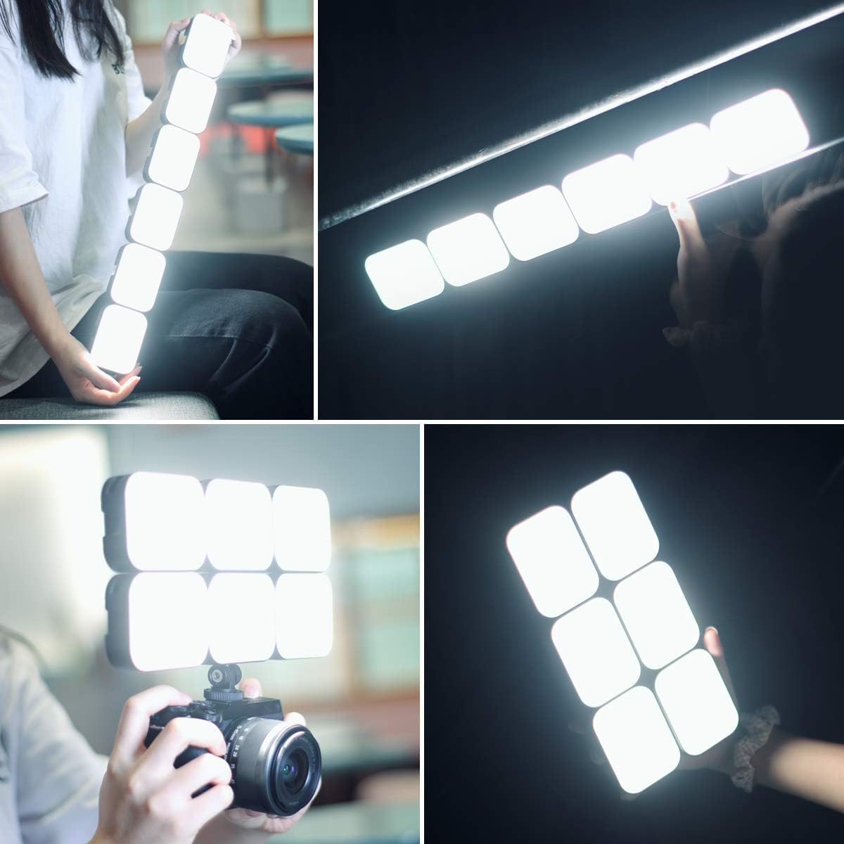 Vijim Vl100C Bi Color Led Video Light On Camera,Mini Rechargeable 2000Mah Led Camera Lights,Cri95+ Dimmable 2500 6500K Ultra Bri