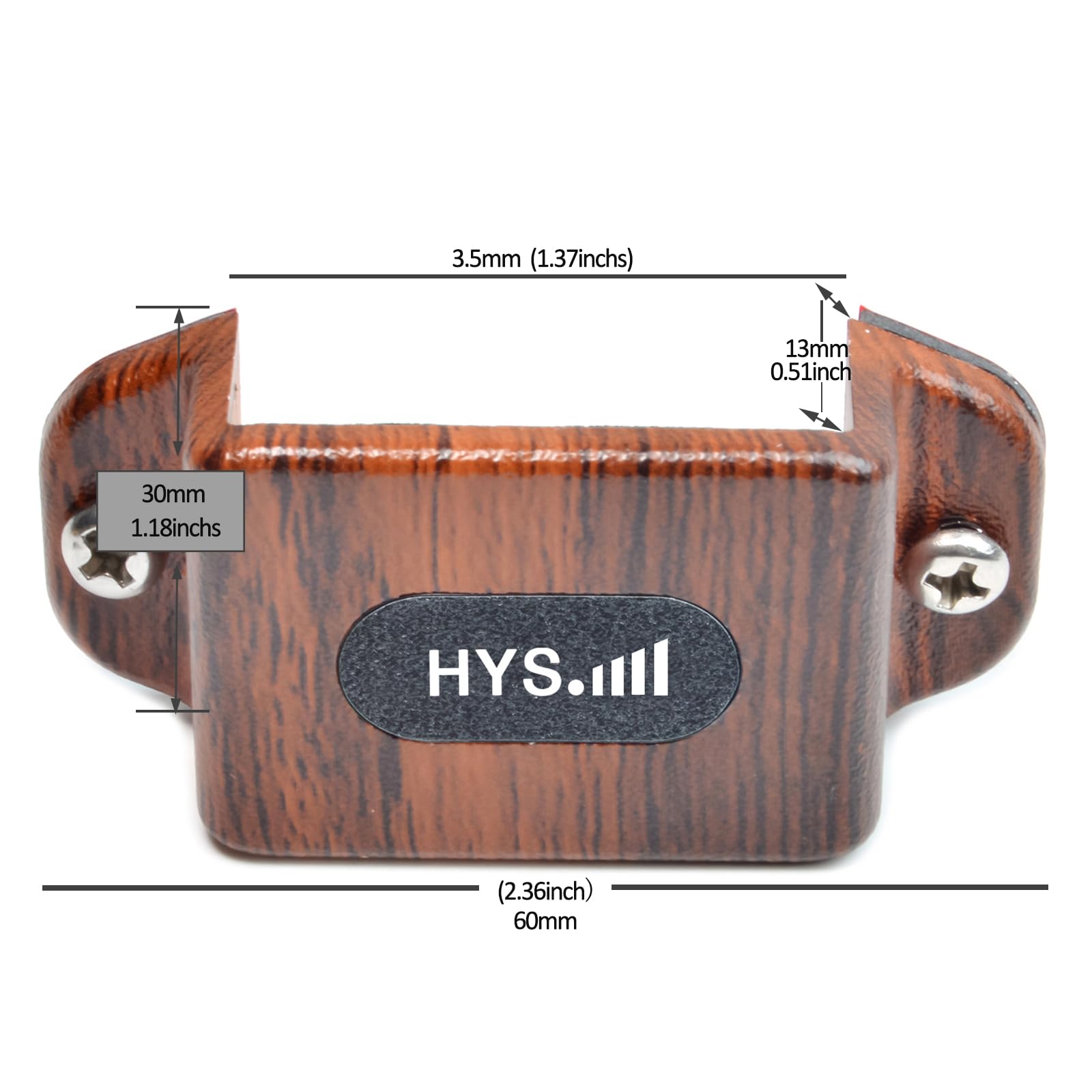 Hys Two Way Radio Single Side Radio Car Mount, Car Radio Mounting Kit With Screws For Handheld Cb Radio & Vhf Uhf Walkie Talkie (Packing Of 2Pcs)