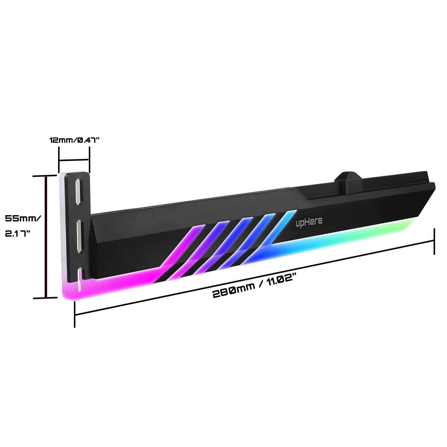 Uphere 5V 3 Pin Addressable Rgb Graphics Card Gpu Brace Support Holder,Support Video Card Sag Holder/Holster Bracket Gl28Argb