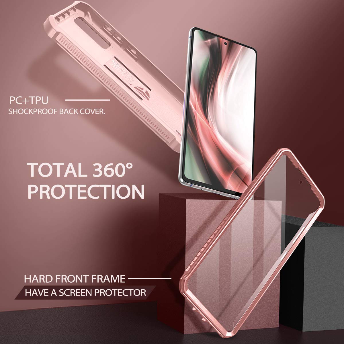 Dexnor For Samsung Galaxy S20 Fe Case, [Built In Screen Protector And Kickstand] Heavy Duty Military Grade Protection Shockproof