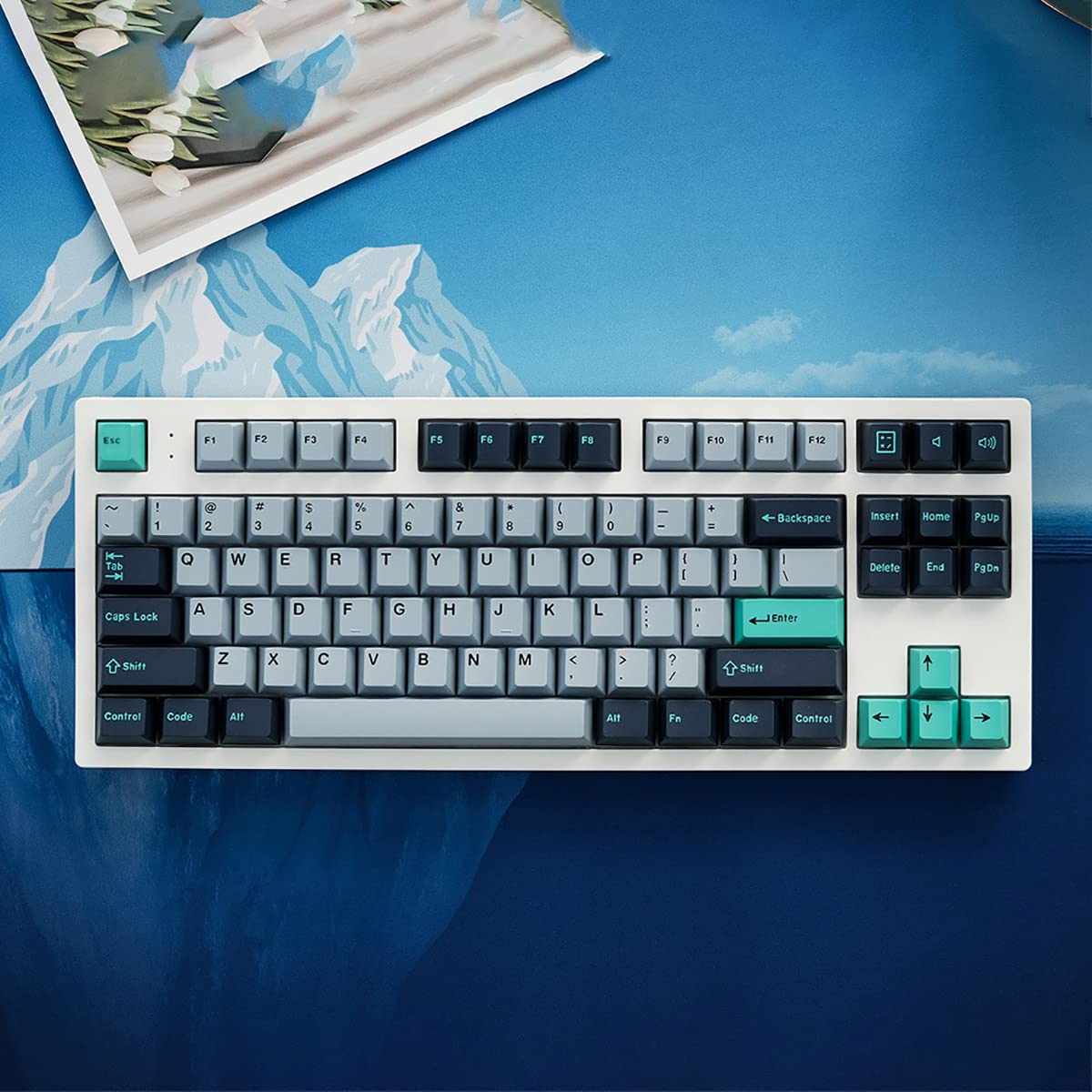 Hammerhead Light Keycaps 172 Keys Cherry Profile Double Shot Keycap Set Fit For Alice Keyboard 61/64/87/104/108 Cherry Mx Switch