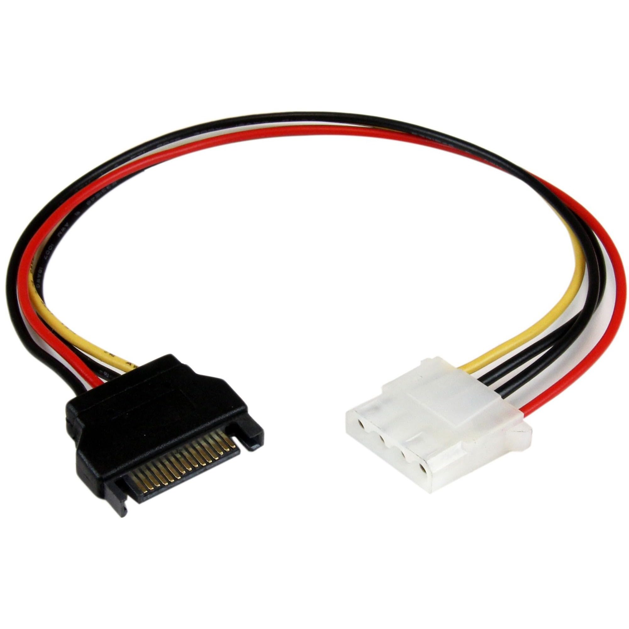 Startech.Com 12In Sata To Lp4 Power Cable Adapter F/M   Sata To Lp4 Power Adapter   Sata Female To Lp4 Male Power Cable   12 Inc