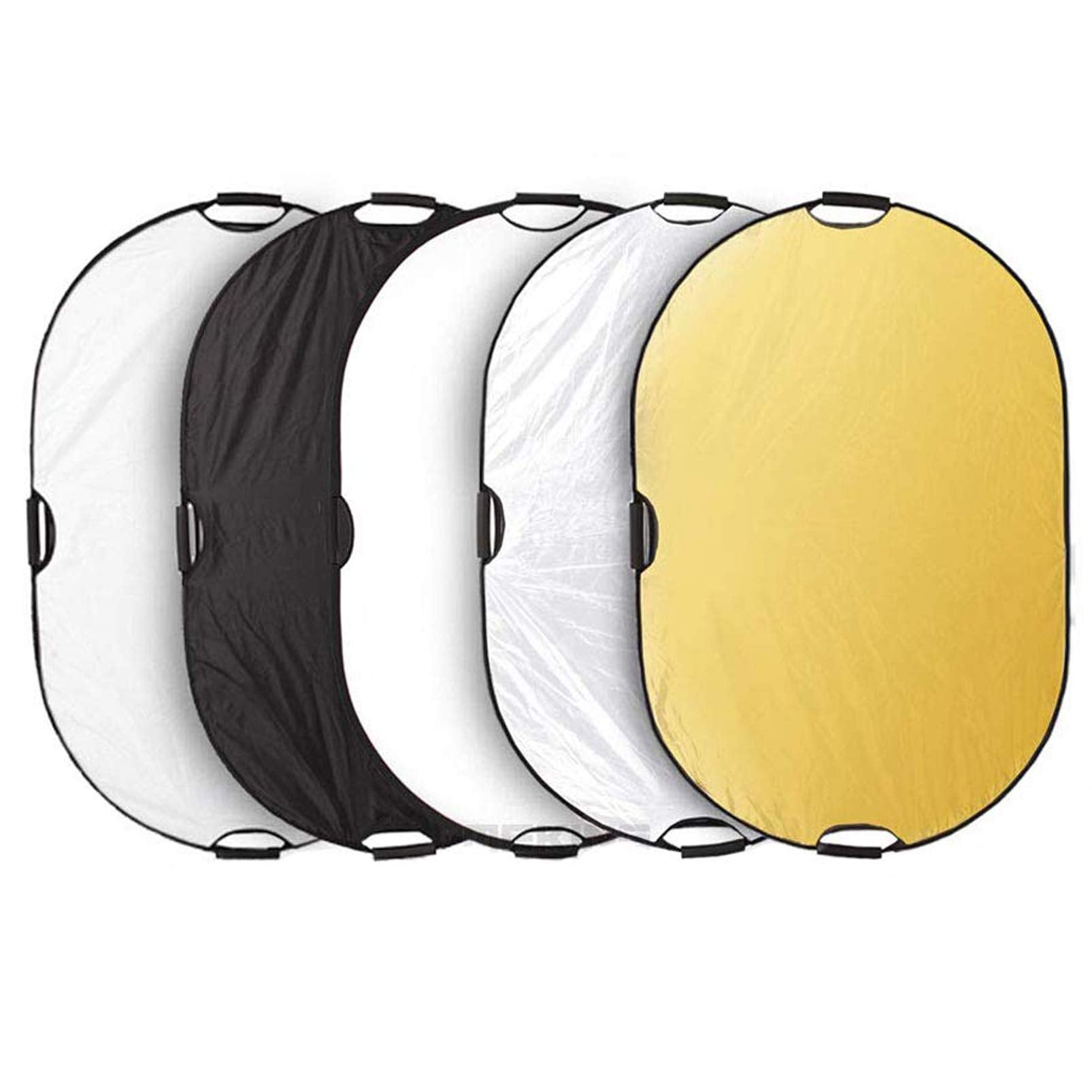 Selens 5 In 1 Oval Reflector With Handle For Photography Photo Studio Lighting & Outdoor Lighting (59 X 78 Inch)