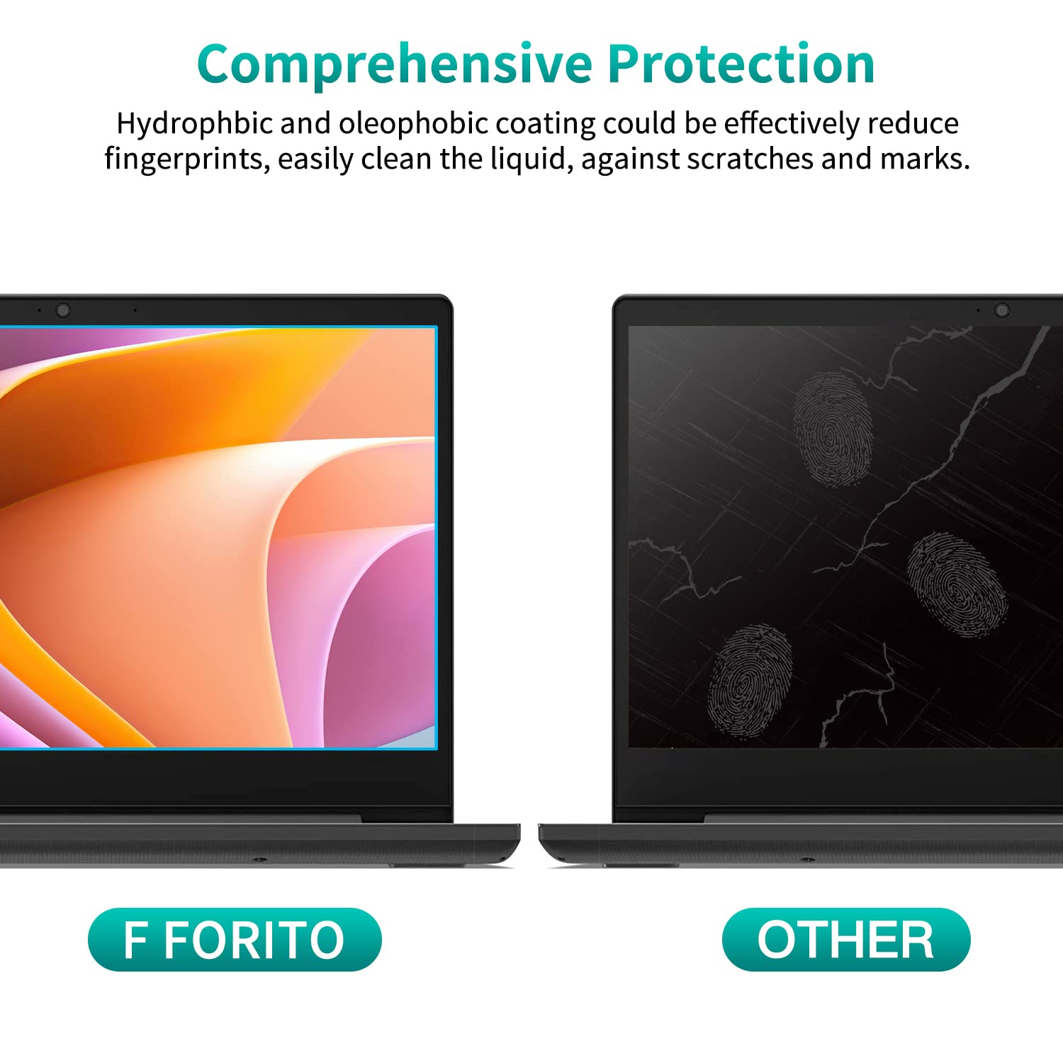 F Forito 2 Pack 17.3 Inch Anti Blue Light Laptop Screen Protector, Compatible With 17.3    Hp/Lenovo/Acer/Asus/Msi Laptop With 1
