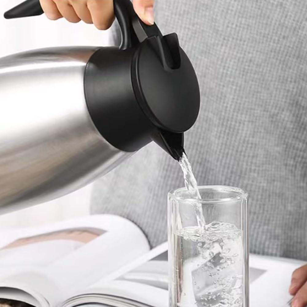 70 Oz Thermal Coffee Carafe Stainless Steel, Insulated Coffee Carafe   Double Walled Vacuum Coffee Thermos Water Beverage Dispen