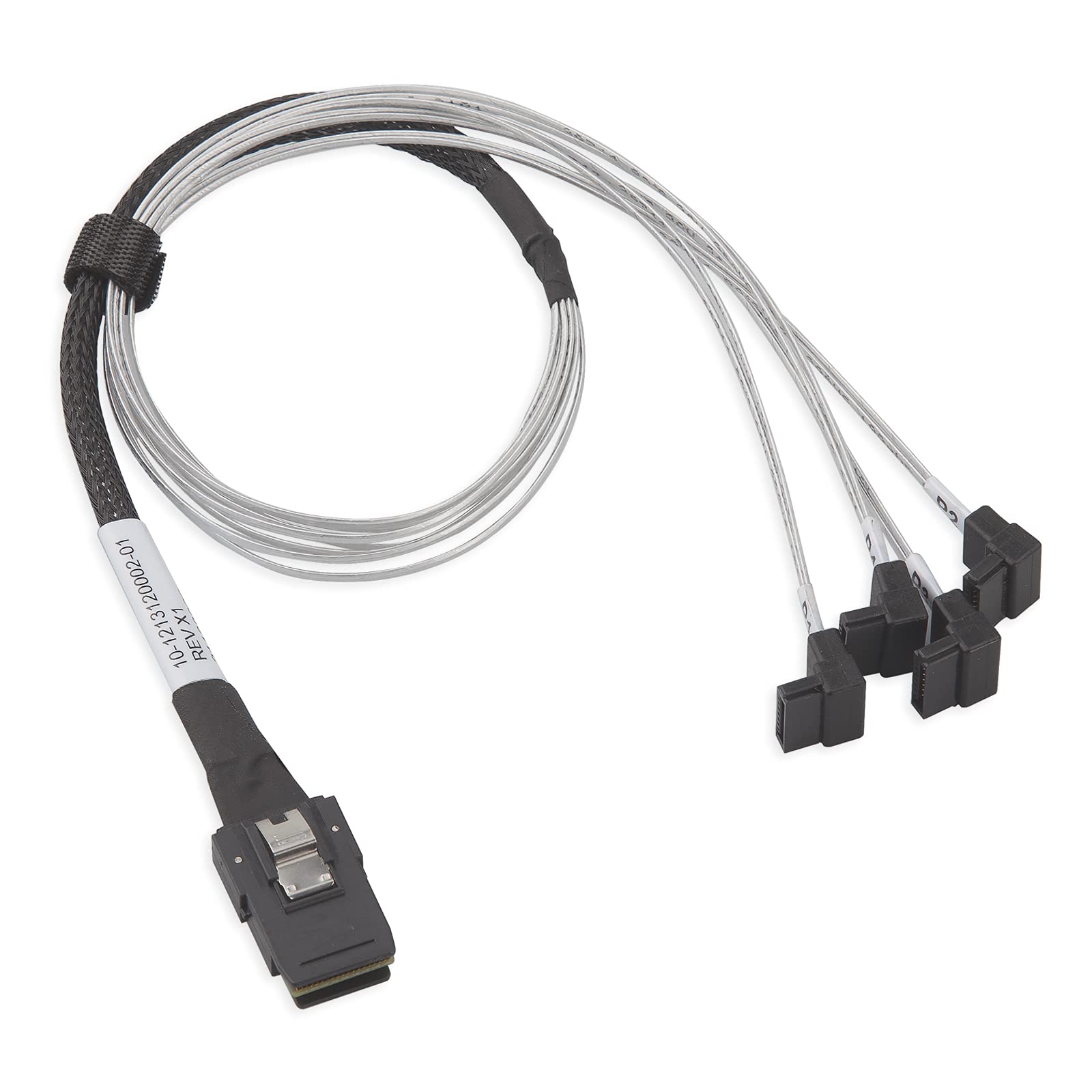 10Gtek Minisas Sff-8087 Fan-Out Cable Breakout To 4Xsata, 6Gbps High-Speed Cable For Raid Controllers, Servers & Storage Enclosu