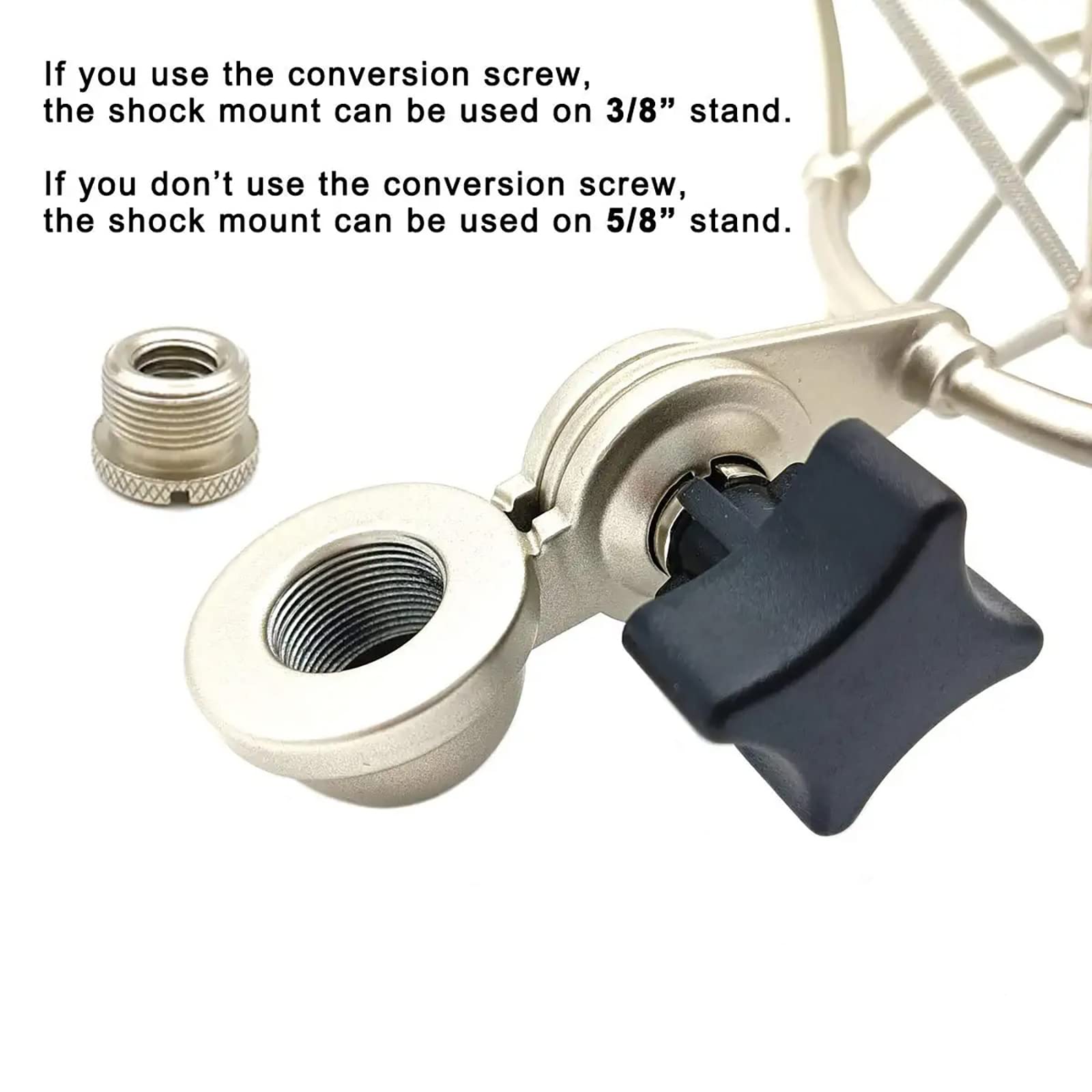 Grneric Metal Microphone Shockmount & Stand For Neumann Tlm 103/M147   Silver