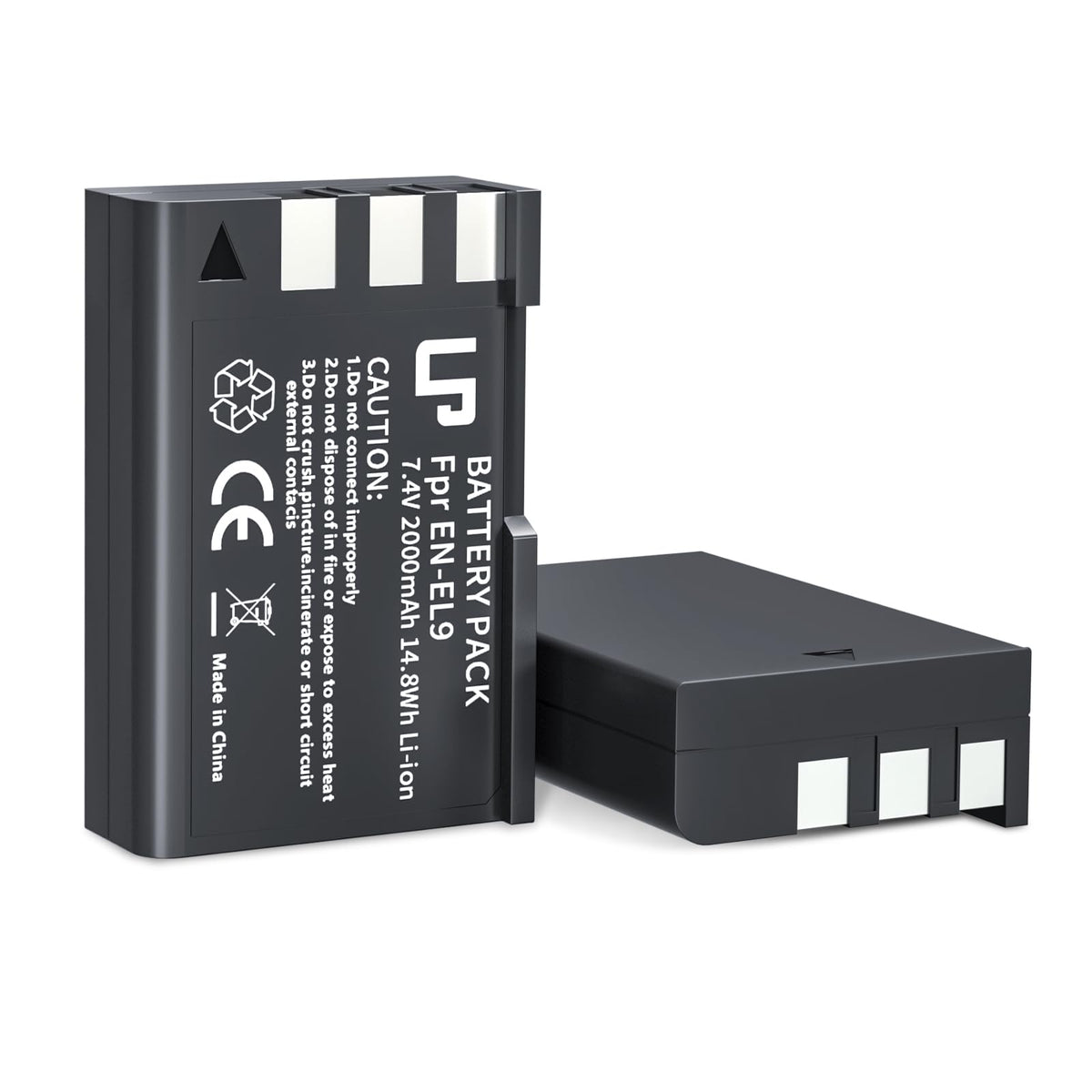 En El9 En El9A Battery Pack, Lp 2 Pack Rechargeable Li Ion Battery Set, Replacement Battery Compatible With Nikon D40, D40X, D60