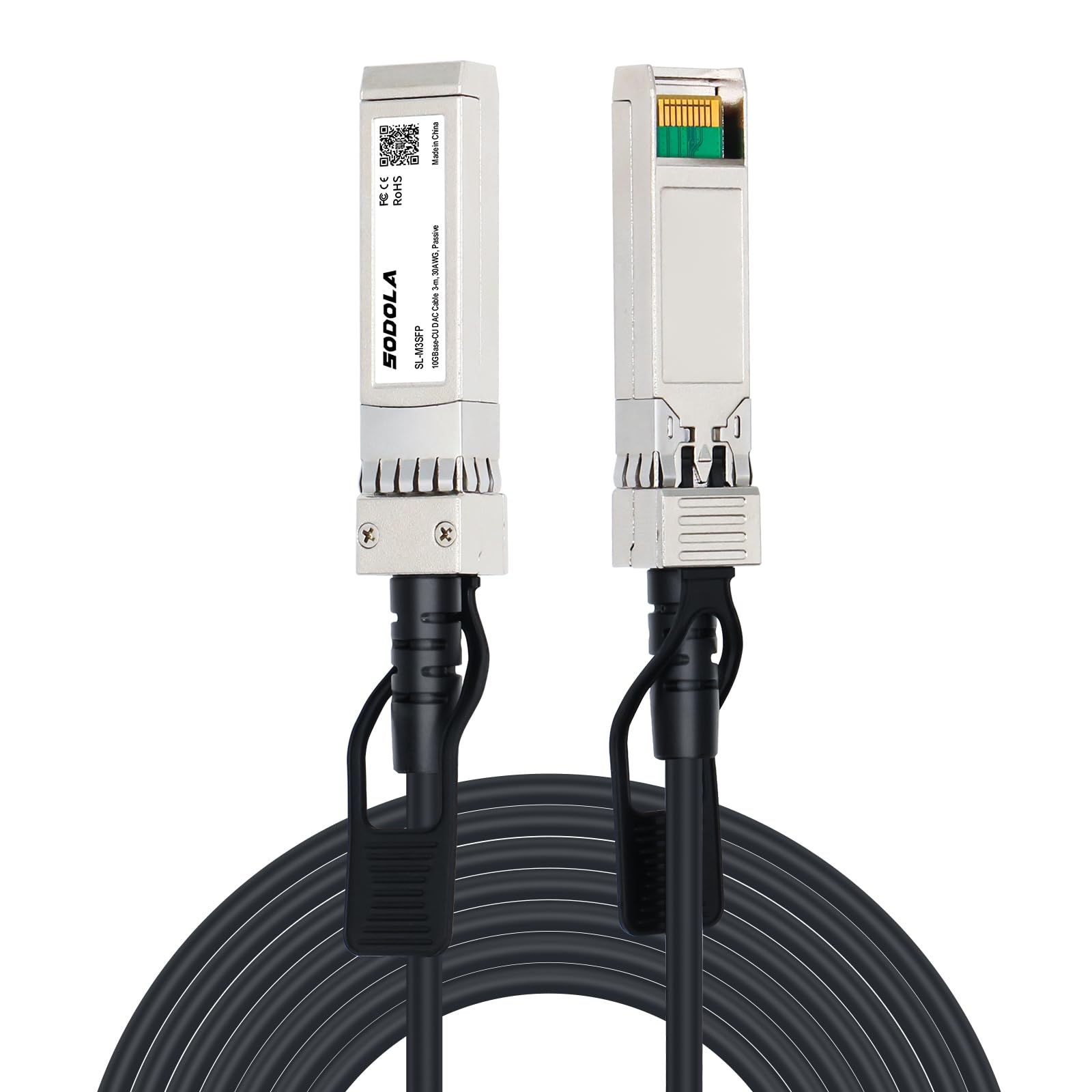 Sodola 10Gb Sfp+ Dac Cable, 10G Sfp+ To Sfp+ Passive Direct Copper Twinax Sfp+ Cable 30Awg, 3 Meter(9.84Ft) For Cisco Sfp H10Gb 