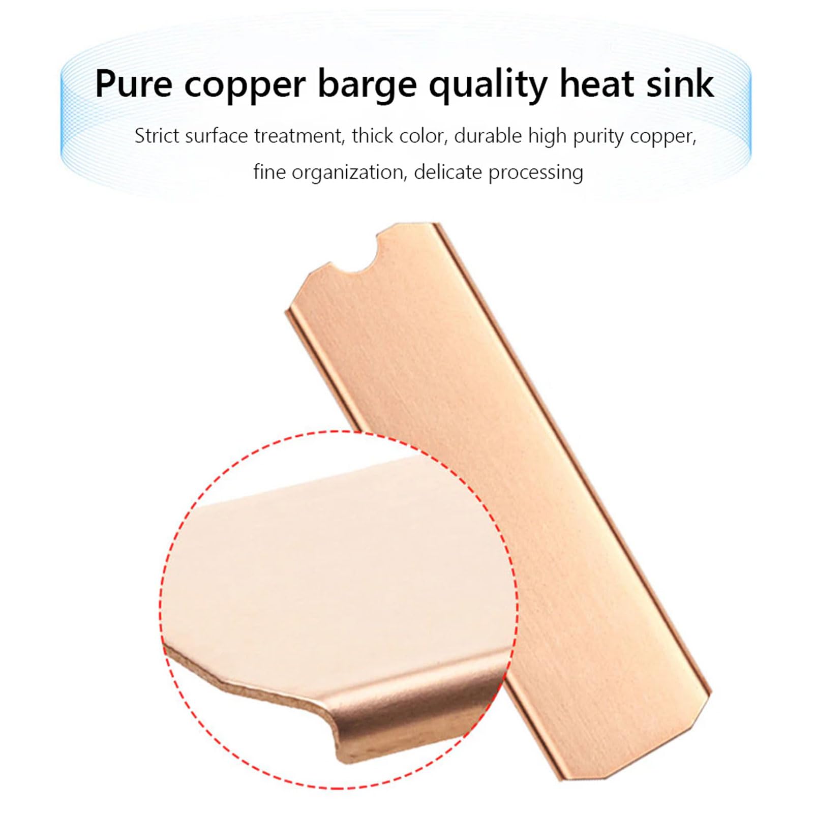 M.2 2280 Ssd Copper Heat Sink, Ssd Heatsink With Silicone Thermal Pad For Pro Sn850 Sn750 Firecuda 530 Crucial P2 P5 Plus For M.