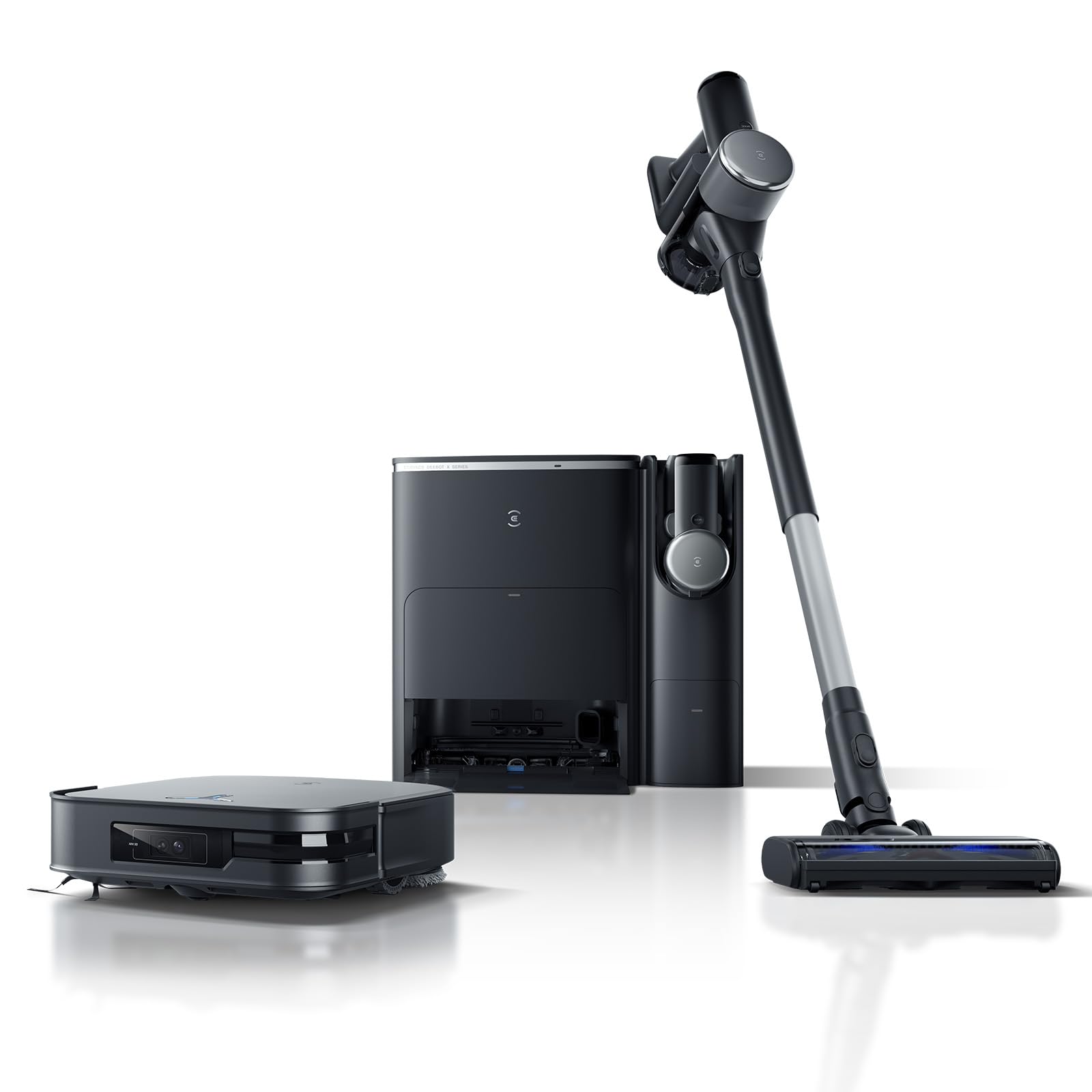 Ecovacs Deebot X2 Combo Complete Robot Vacuum And Mop, 8700Pa Suction, 15Mm Lift, Omni Station With Hot Water Mop Washing, Self 