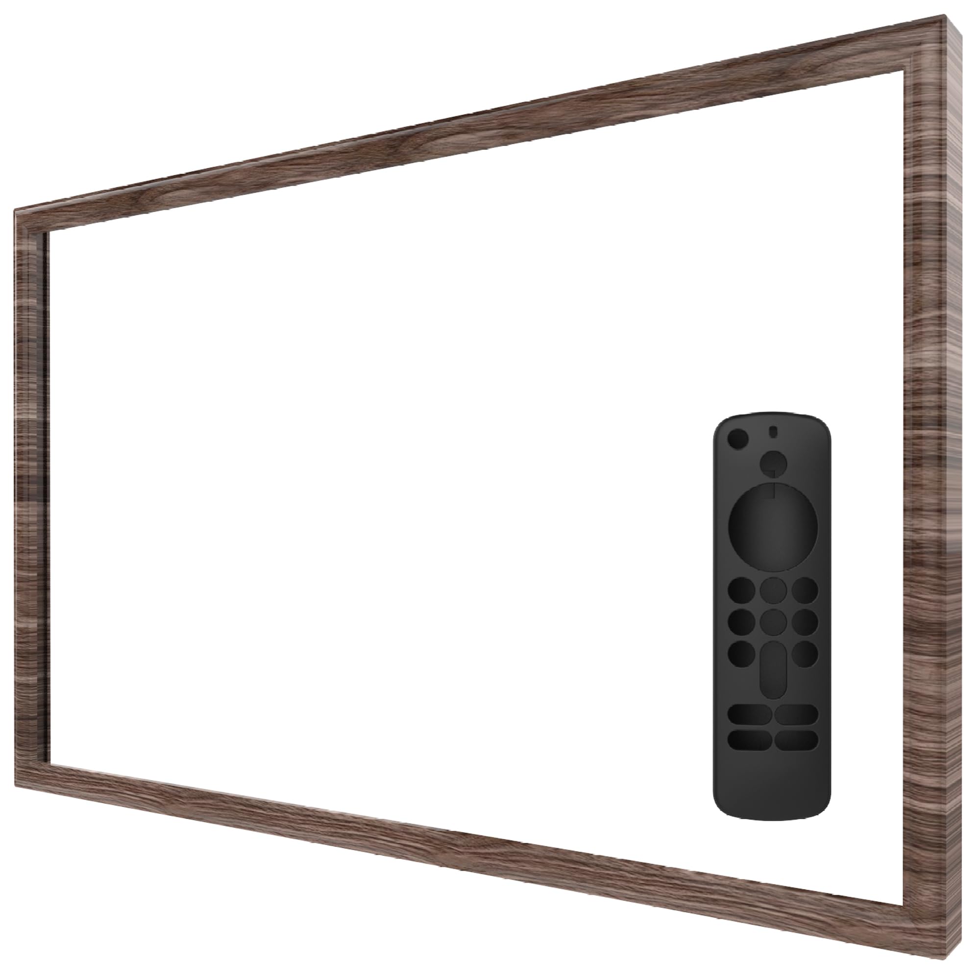 Wooden Grain Decorative Frame for Echo Show 21 (Dark Wooden Grain)