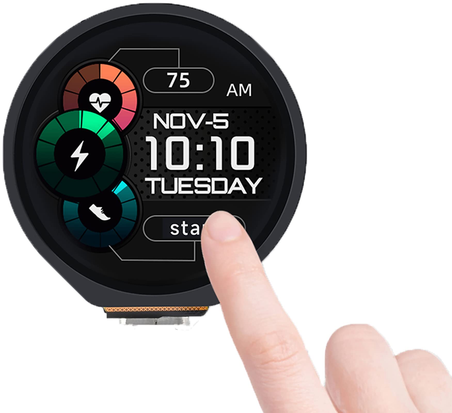 Waveshare Rp2040 Mcu Board With 1.28Inch Touch Round Lcd 240X240 Pixels 65K Colorful Ips Lcd Display For Clear Color Pictures,Ba