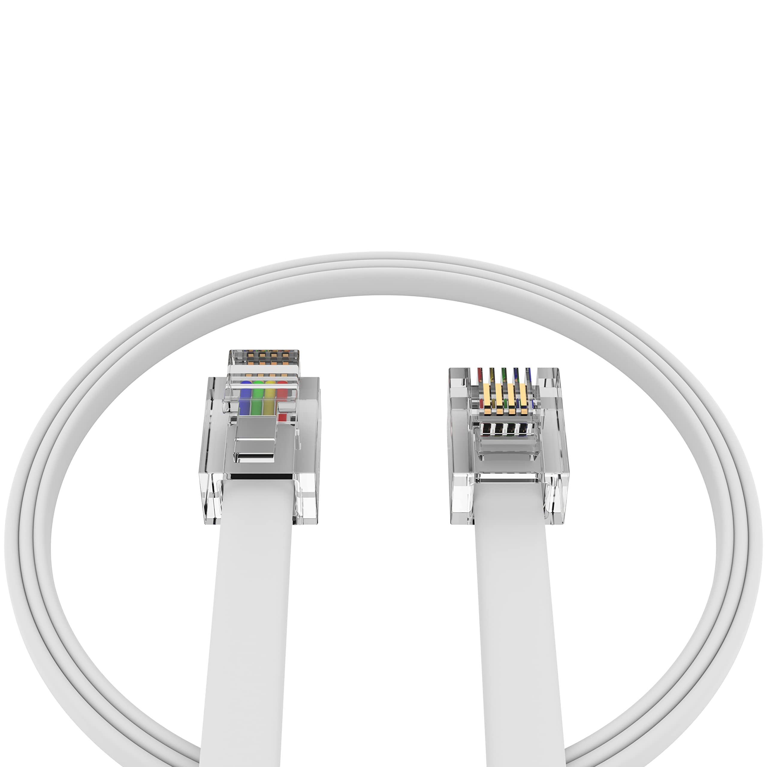 Custom Size Premium Quality Telephone Cable, Rj11 Male To Male 6P4C Phone Line Cord. Made In Usa By Retail&Bulk� (Custom Size, Custom Wiring   Straight Or Reversed)