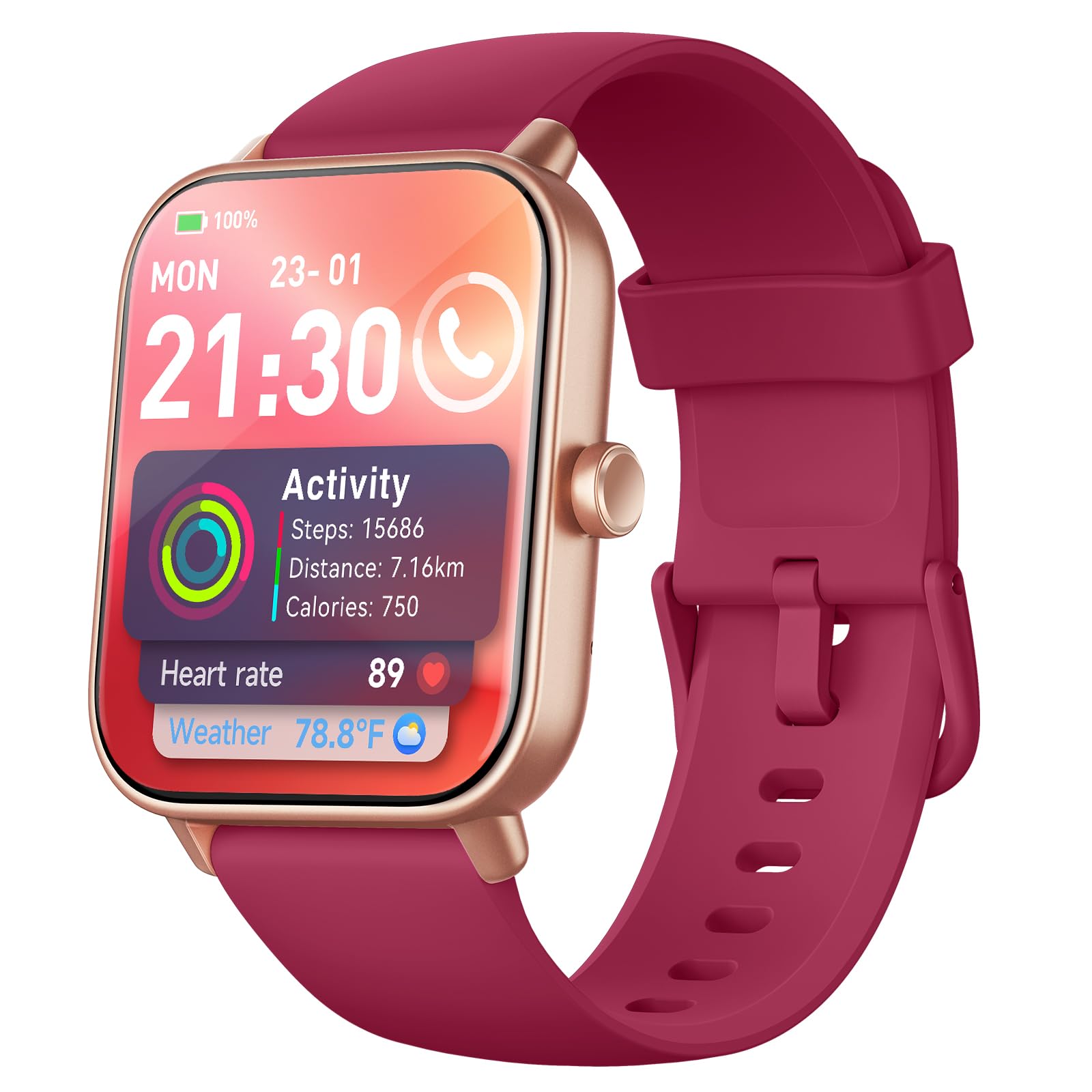 Aeac Smart Watch, Alexa Built In, Stable Bluetooth Call, 2024 Newest Fitness Tracker With Heart Rate/Spo2/Stress/Sleep Monitor, 