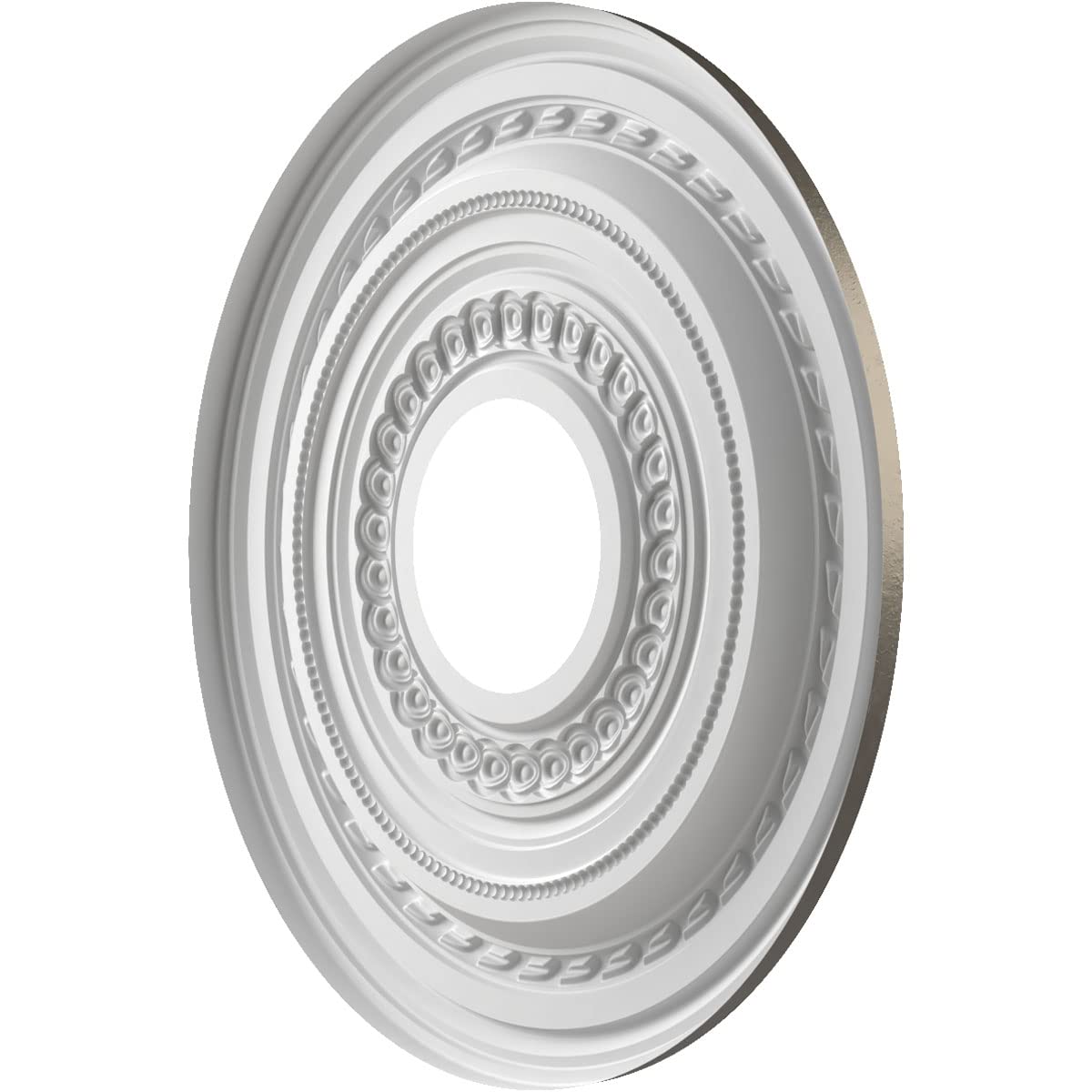 Ekena Millwork Cmp13Codst Cole Thermoformed Pvc Ceiling Medallion (Fits Canopies Up To 4 1/4), 13Od X 3 1/2Id X 3/4P, Universal