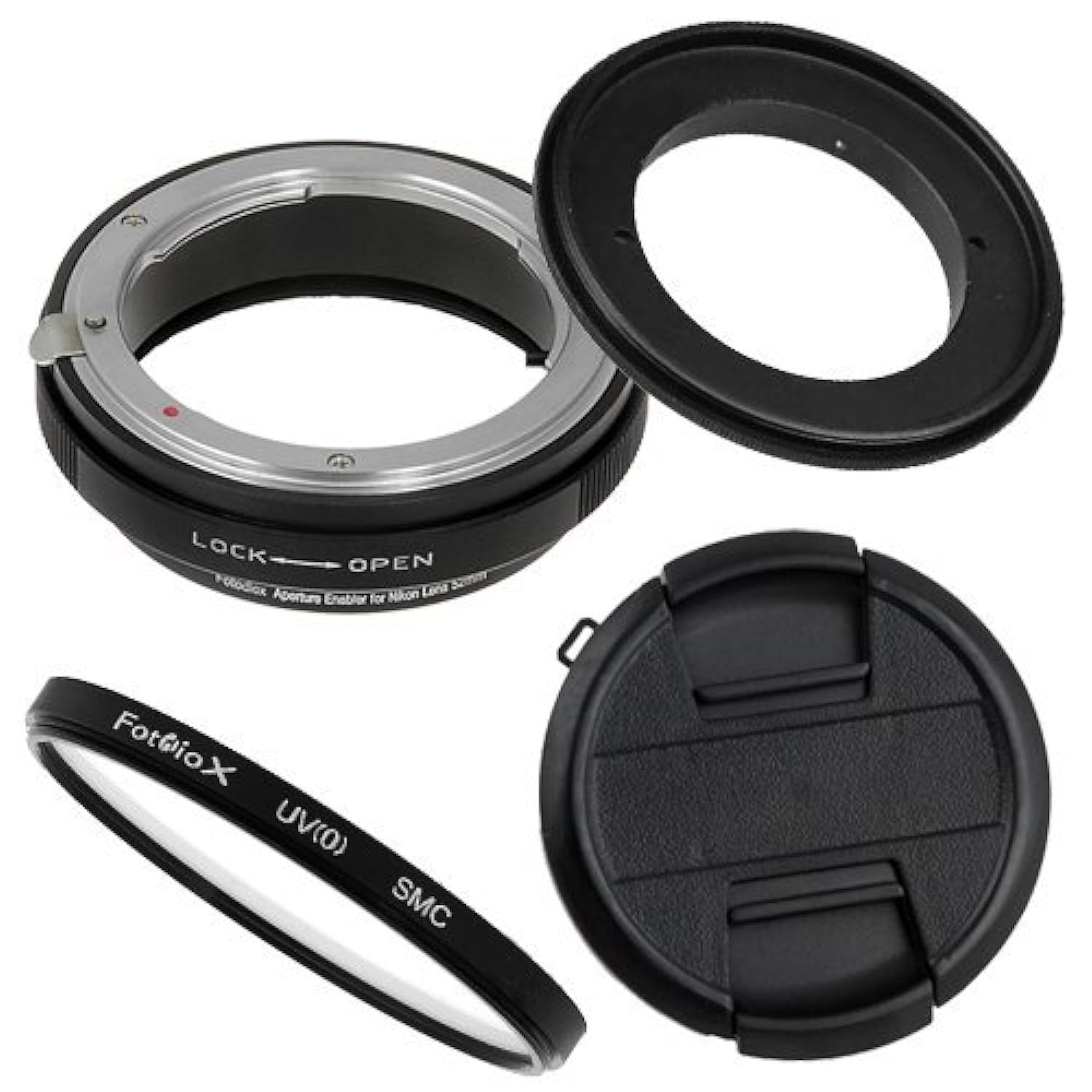 Fotodiox 67mm Macro Reverse Ring Filter Kit Compatible with 67mm Filter Thread Lenses to Nikon F-Mount Cameras - with UV Filter,