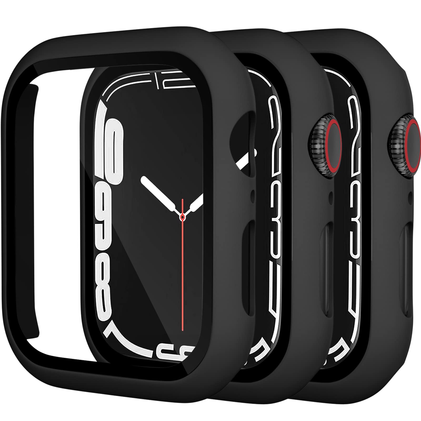 Charlam Compatible With Apple Watch Screen Protector 41Mm Series 9 8 7 Iwatch Case, 3 Pack Full Protective Ultra Thin Hard Pc Bu