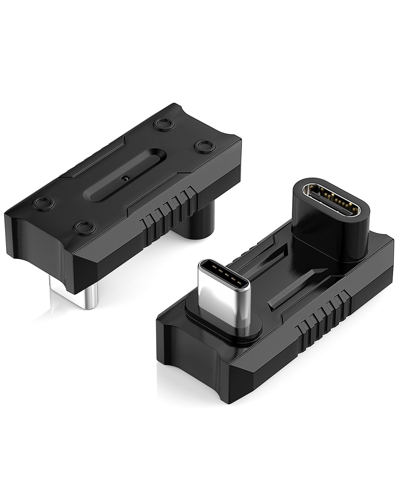 MoKo 180 Degree USB C Adapter with 13.5mm Wider Gap, U Shape USB C Male to USB C Female Connector with PD 240W/20 Gbps/8K, USB C 180 Angle Adapter for ROG Ally/Steam Deck/Legion Go/Laptop/Tablet/Phone