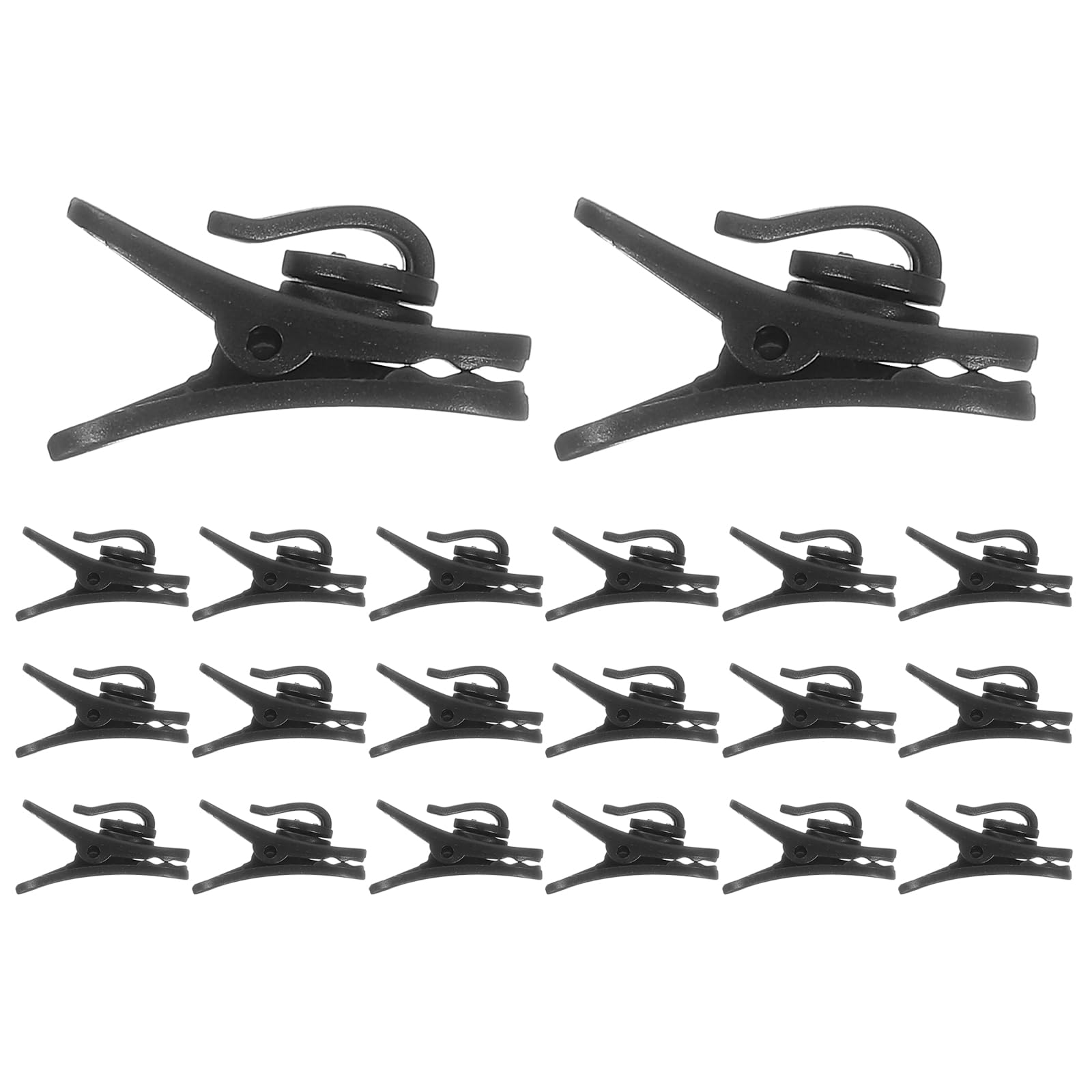 Harfington 50Pcs Headphone Wire Clips 0.94Inch Length Small Headset Cable Clamp Earphone Earplugs Cable Clothing Clip Earpiece Clam
