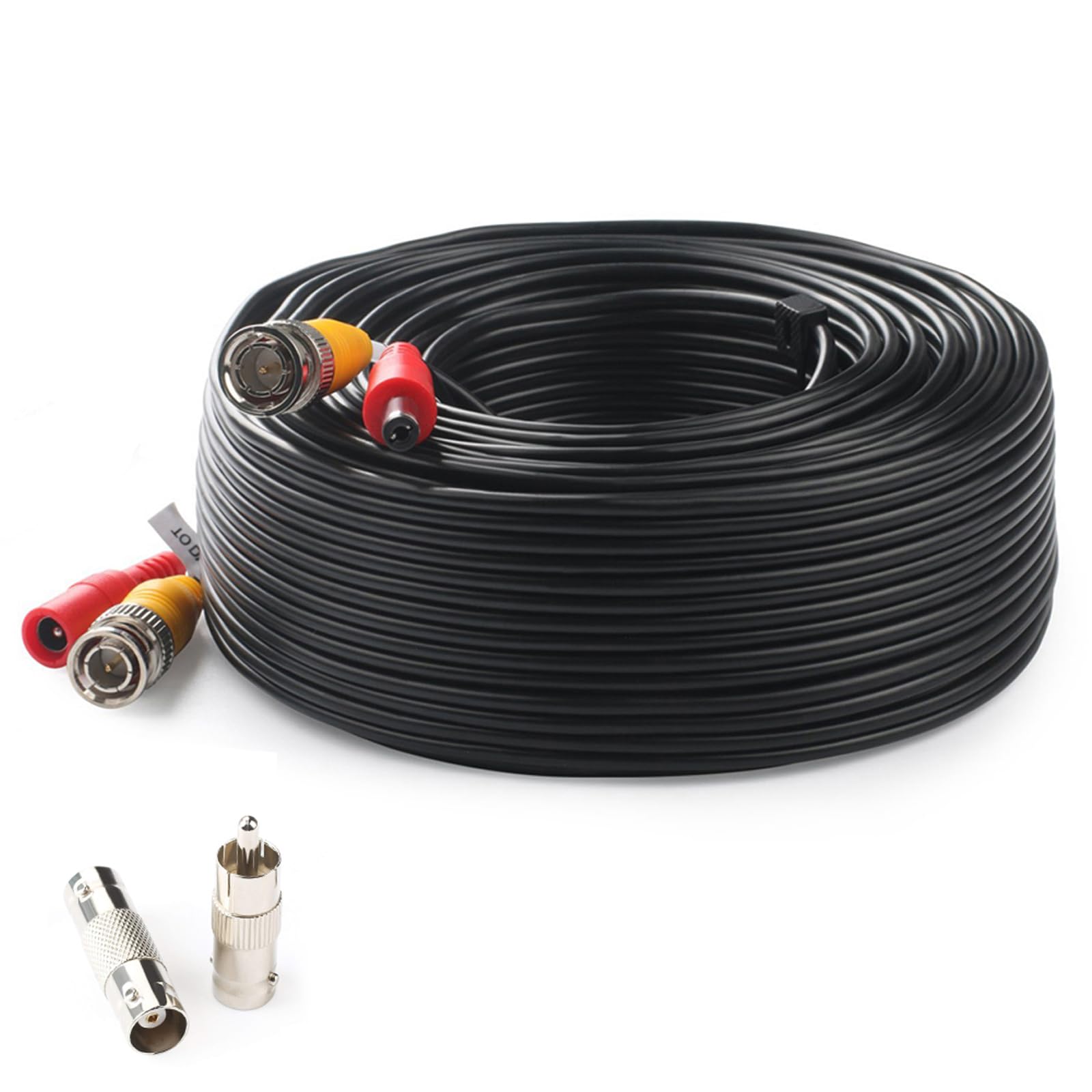 Lonnky 100Ft 30M Bnc Cable Security Camera Wire Cord With Bnc Connectors And Rca Adapters Video Power Cable For Cctv Camera Surv