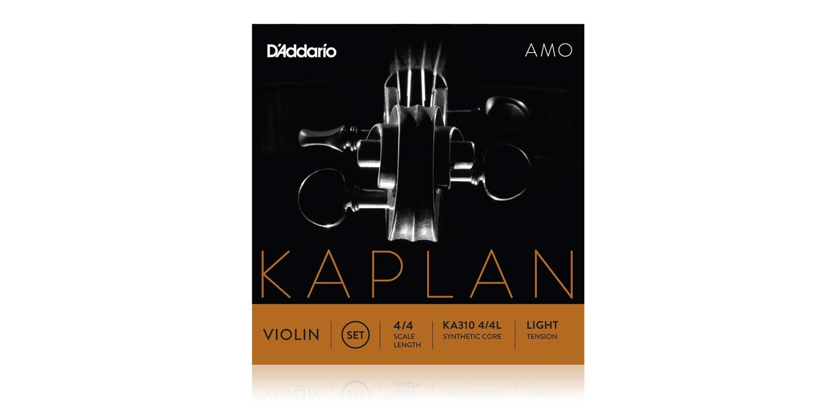 D'Addario Kaplan Amo Violin Strings   Full Set   Ka310 4/4L   Violin Strings   4/4 Scale, Light Tension