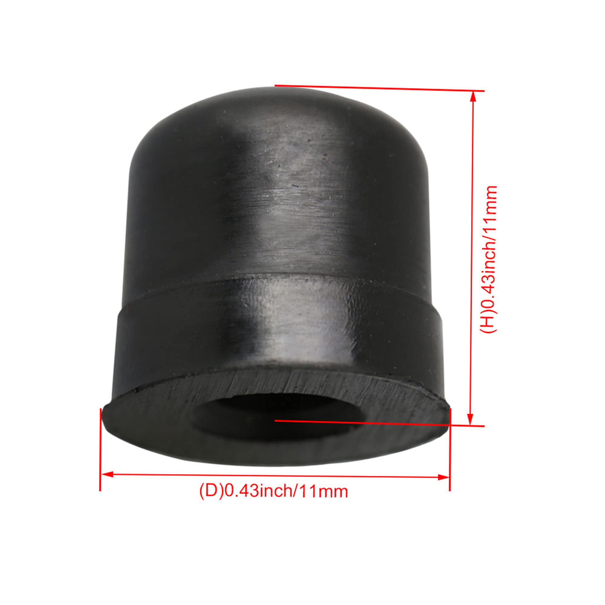 11X11Mm Black Trombone Slide Rubber End Tip Bumper Pack Of 20