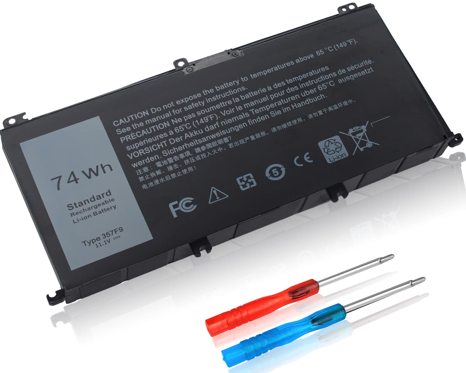 Perhanmm 74Wh Type 357F9 71Jf4 Li Ion Battery For Dell Inspiron 15 7000 Gaming 15 7559 7557 7567 7566 7759 5576 5577 Ins15Pd 0Gf