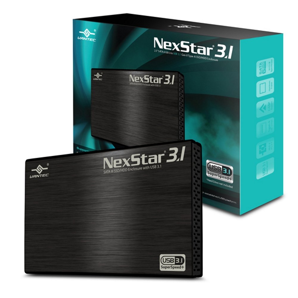 Vantec 2.5inch Sata 6 Gb/S To Usb 3.1 Gen Ii Typea Ssd/Hdd Enclosure (Nst270A31Bk)