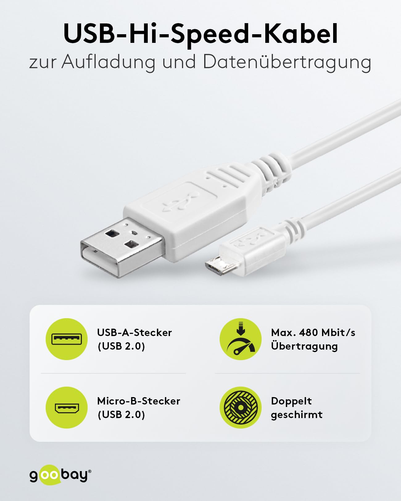 Manhattan A Male To Micro B Male Usb 2.0 Cable 3' (323987)