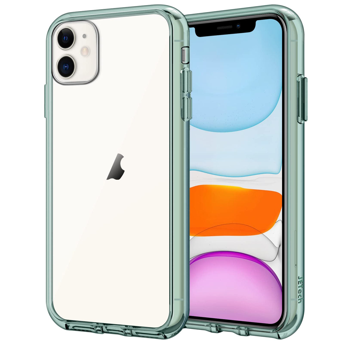 Jetech Case For Iphone 11 (2019) 6.1 Inch, Shockproof Bumper Cover, Anti Scratch Clear Back (Midnight Green)