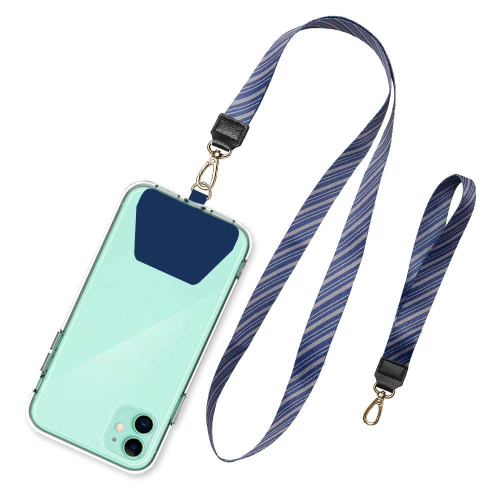 SHANSHUI Cell Phone Lanyard, Universal Phone Neck Strap Wirst Lanyard Leash for Smartphone Safety Tether System - Blue