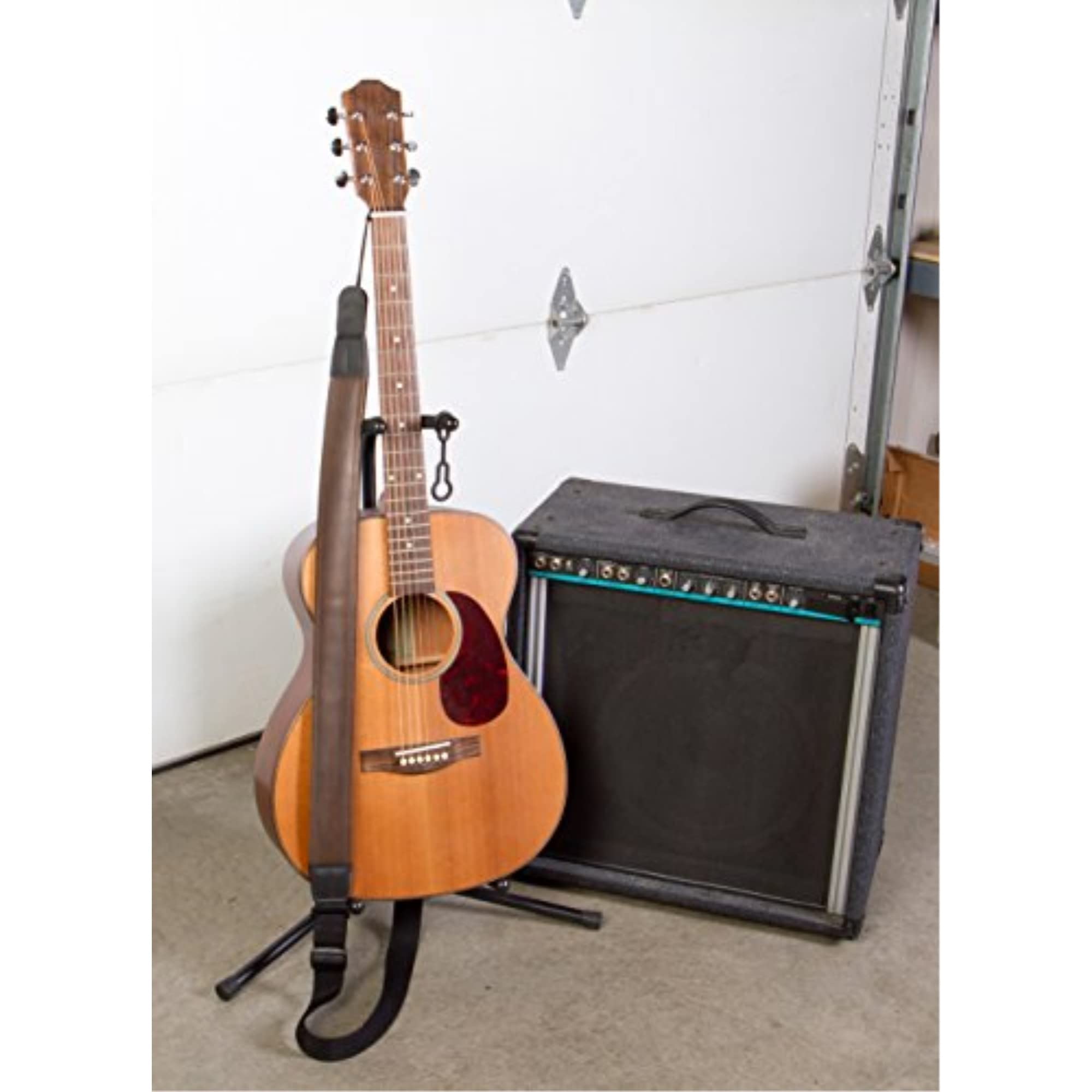 Neotech Slimline, Acoustic End Pin Jack, Reg, Black Leather Guitar Strap (8221172)