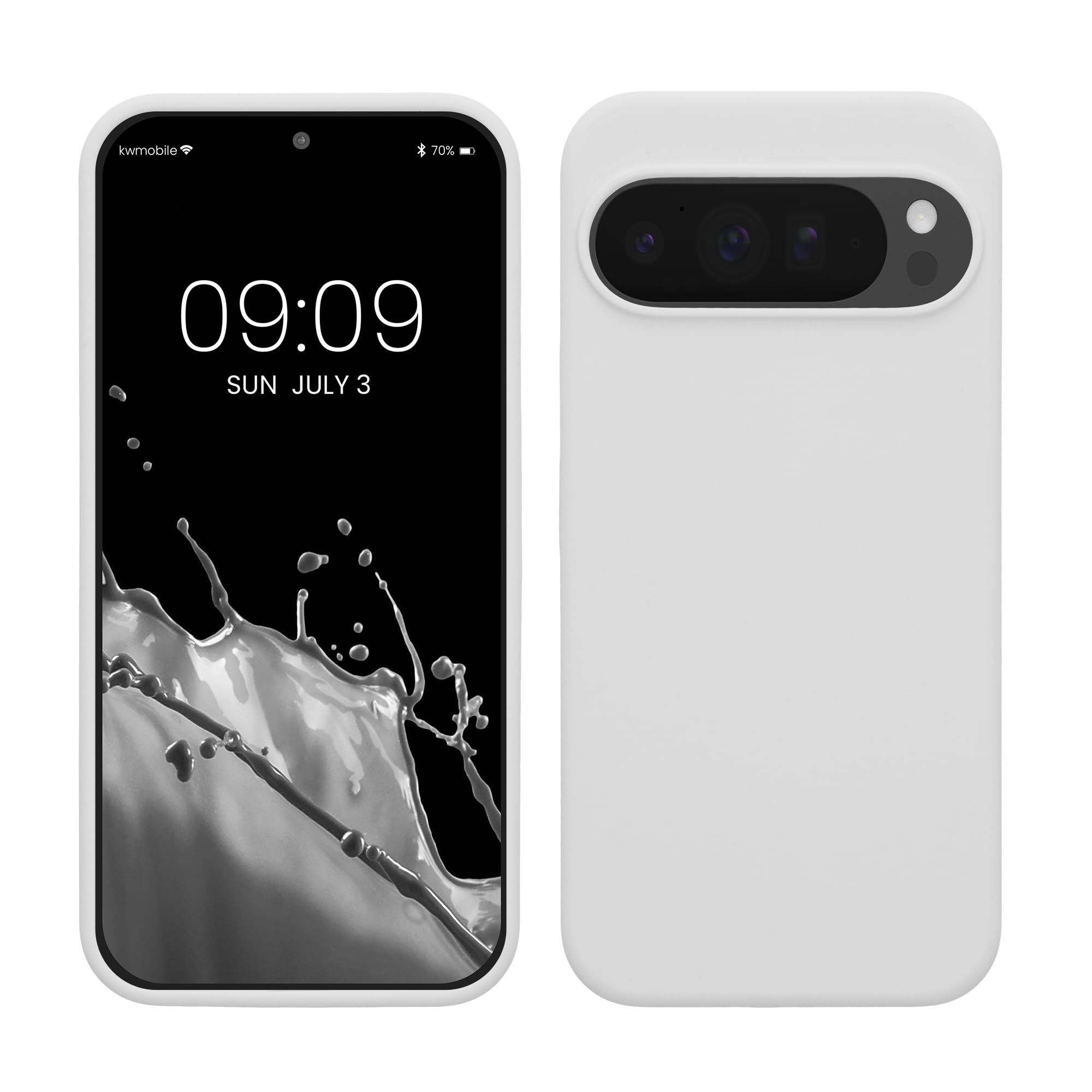 kwmobile Case Compatible with Google Pixel 10 Pro XL Case - TPU Silicone Phone Cover with Soft Finish - White Matte