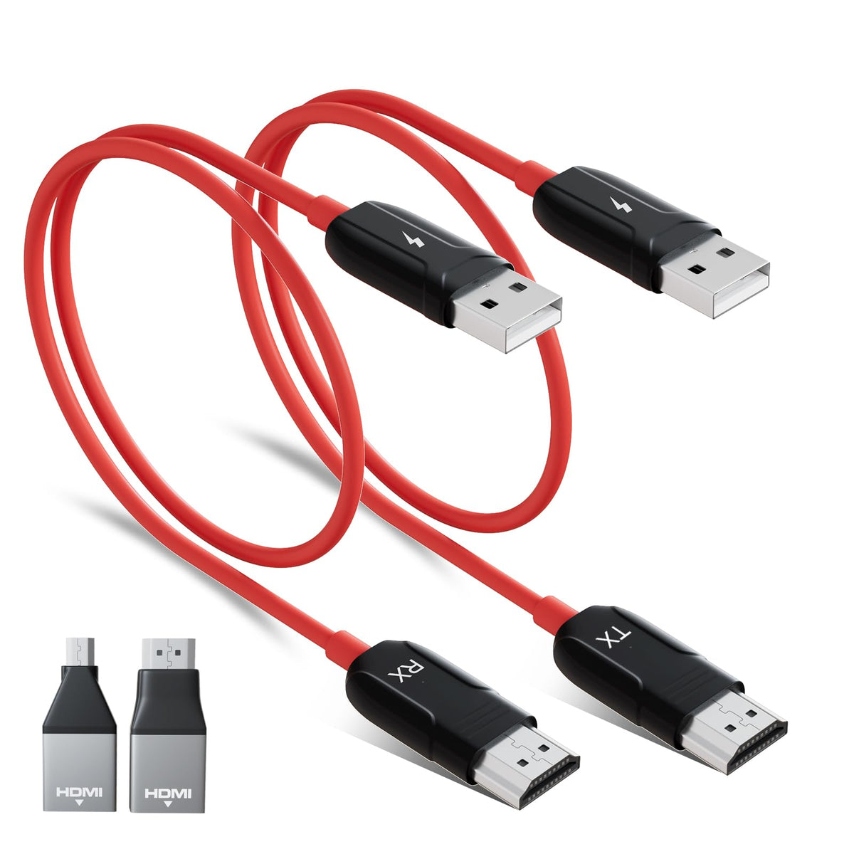 Wireless Hdmi Transmitter And Receiver, 50M(165Ft) Plug & Play Portable 2.4G/5Ghz Wireless Hdmi Extender With Hdmi Loop Out For 