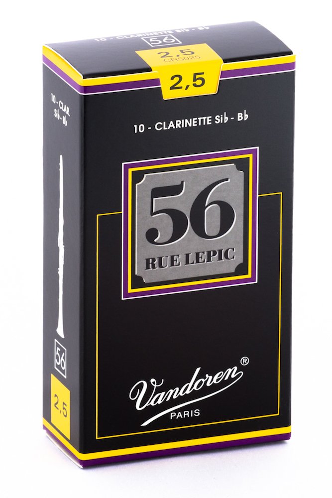 Vandoren Cr5025 Bb Clarinet 56 Rue Lepic Reeds Strength 25 Box Of 10