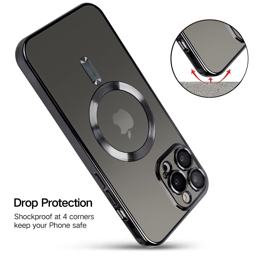 Ook Phone Case Made For Iphone 14 Pro (6.1 Inch) With Camera Lens Protector (Compatible With Magsafe) Anti Scratch Shockproof El