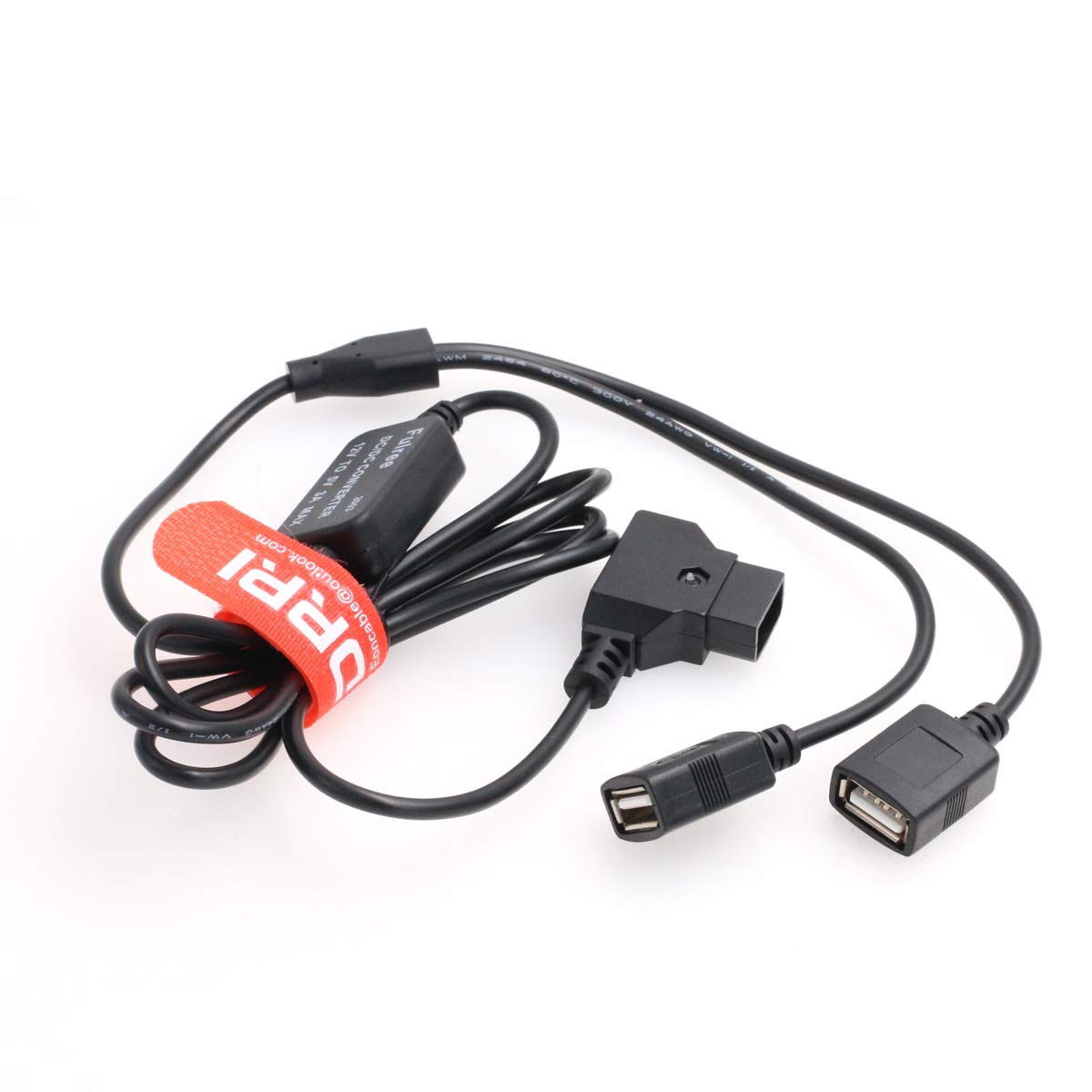 Drri 14.8V D Tap To Dual Usb Port 5V 2A Dc Power Adapter Cable For Sony Camera/Blackmagic/V Lock