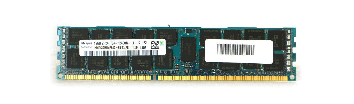 HYNIX 16GB DDR3 PC3-12800 1600MHZ ECC REGISTERED CL11 1.5V QUAD RANK 240Pins STANDARD DIMM MEMORY P/N: HMT42GR7MFR4C-PB