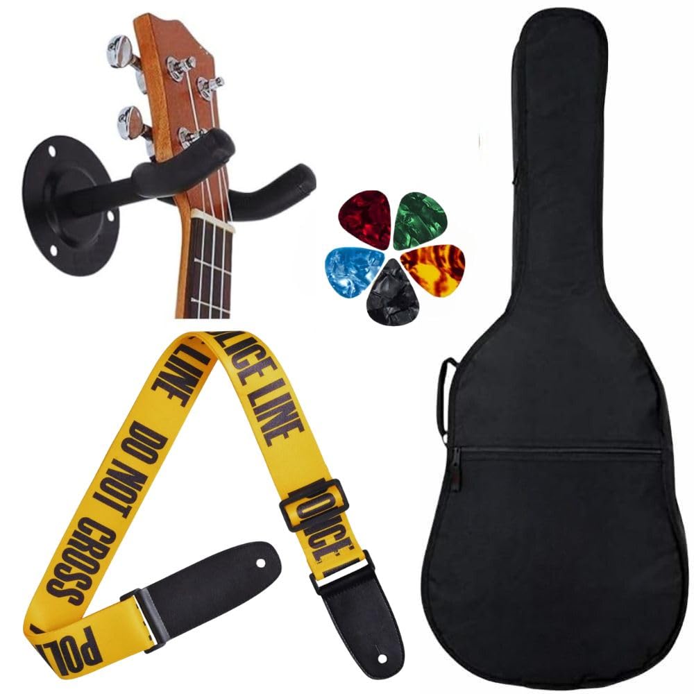 Flare Acoustic Guitar Bag Foam Padded Guitar Cover For 38, 39, 40, 41 Inch With Adjustable Guitar Strap Wall Mount Hanger And Gu