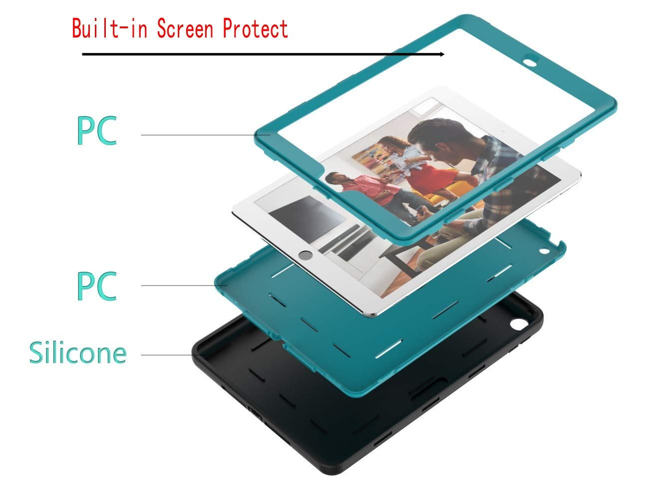 Case For Ipad 9Th / 8Th / 7Th Generation 10.2 Inch With Built In Screen Protector Model Mylf2Ll/A Myld2Ll/A Mylc2Ll/A Myn32Ll/A
