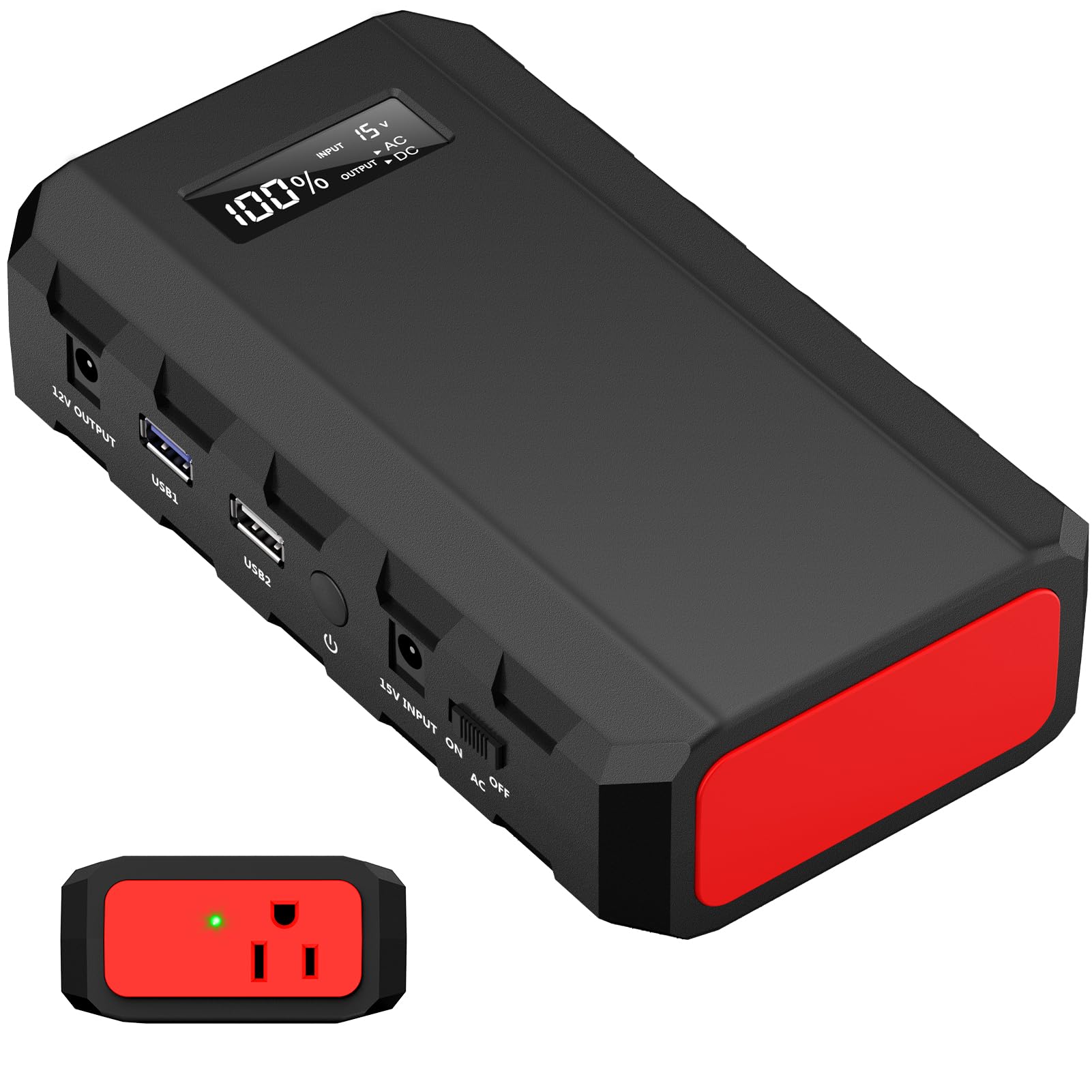 Powkey 88Wh Portable Power Station 24000Mah Camping Solar Generator(Solar Panel Not Included) Lithium Battery Power 110V/65W Ac,